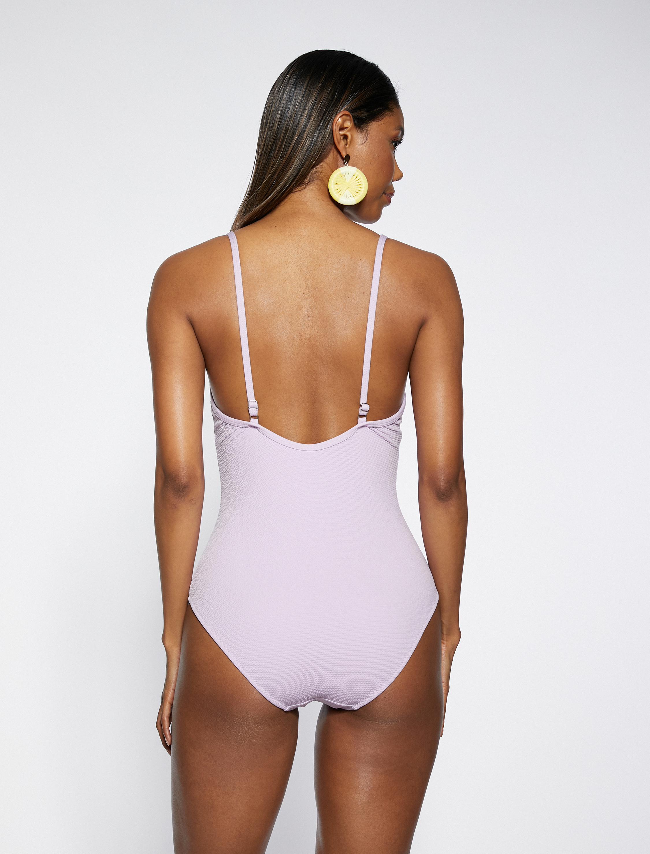   Dokulu Basic Mayo V Yaka İnce Ayarlanabilir Askılı Kaplı