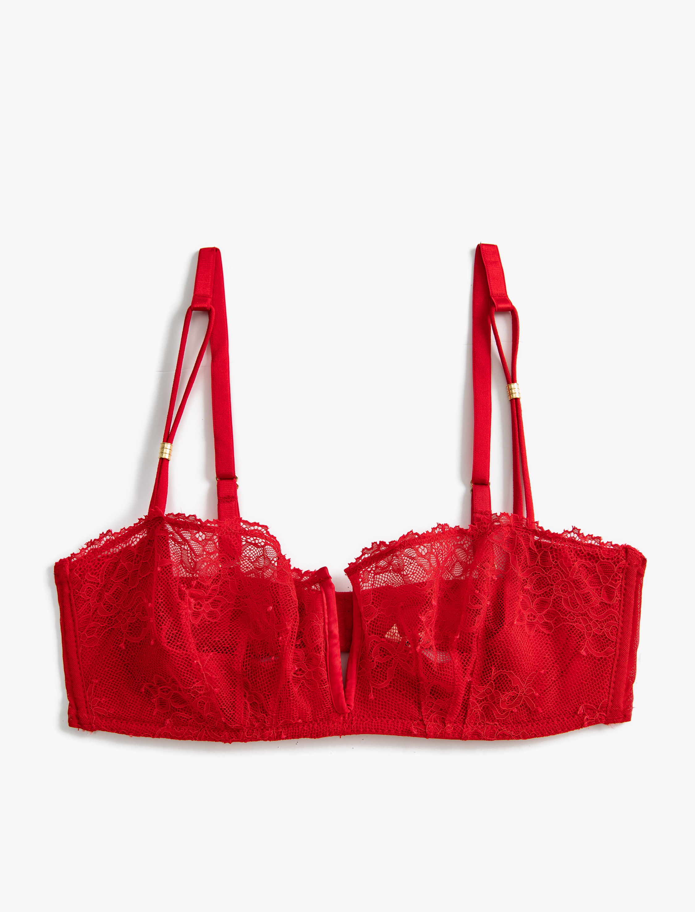   Dantelli Sütyen Dolgusuz Kapsız Balenli