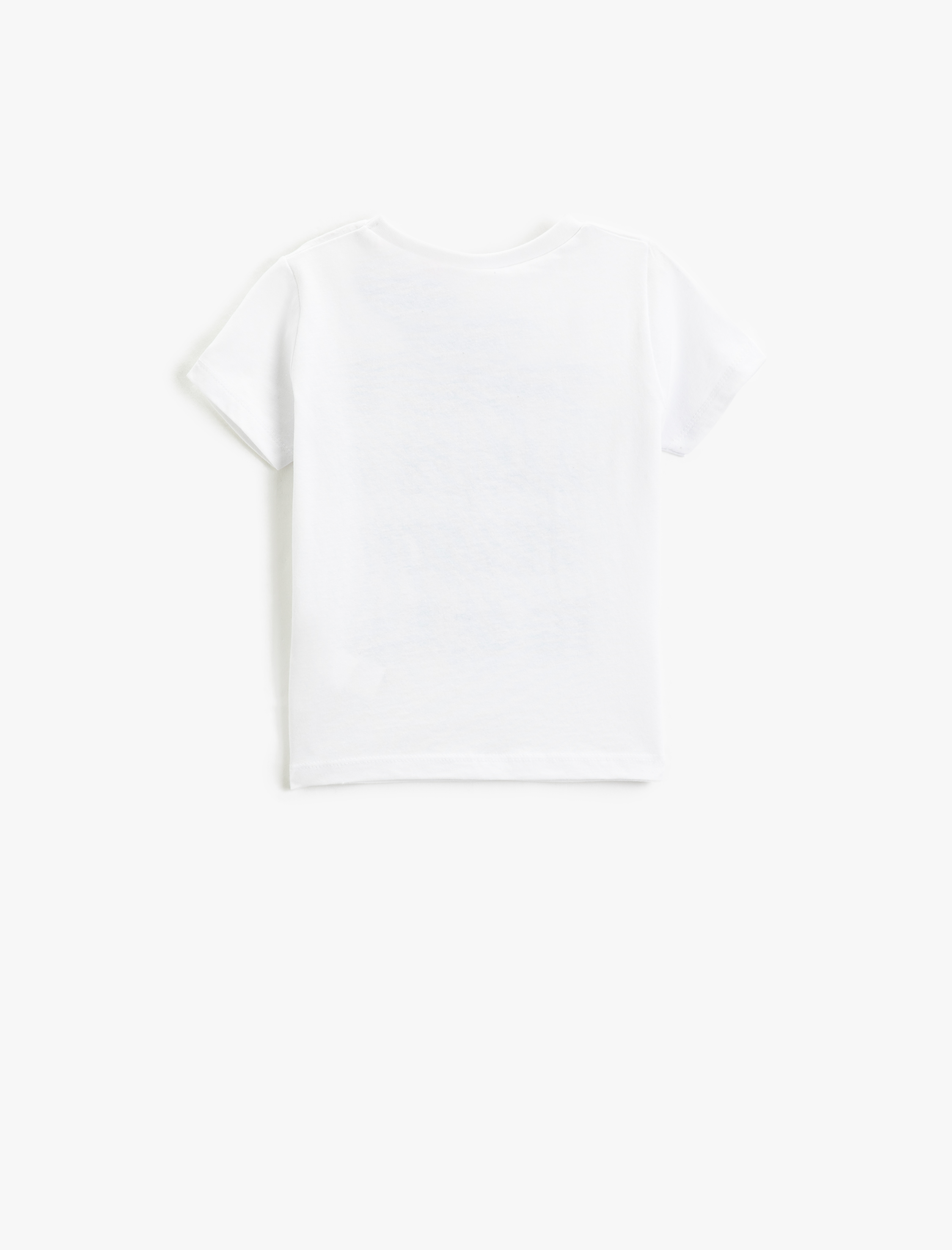  Erkek Bebek Baskılı Kısa Kollu Tişört Bisiklet Yaka