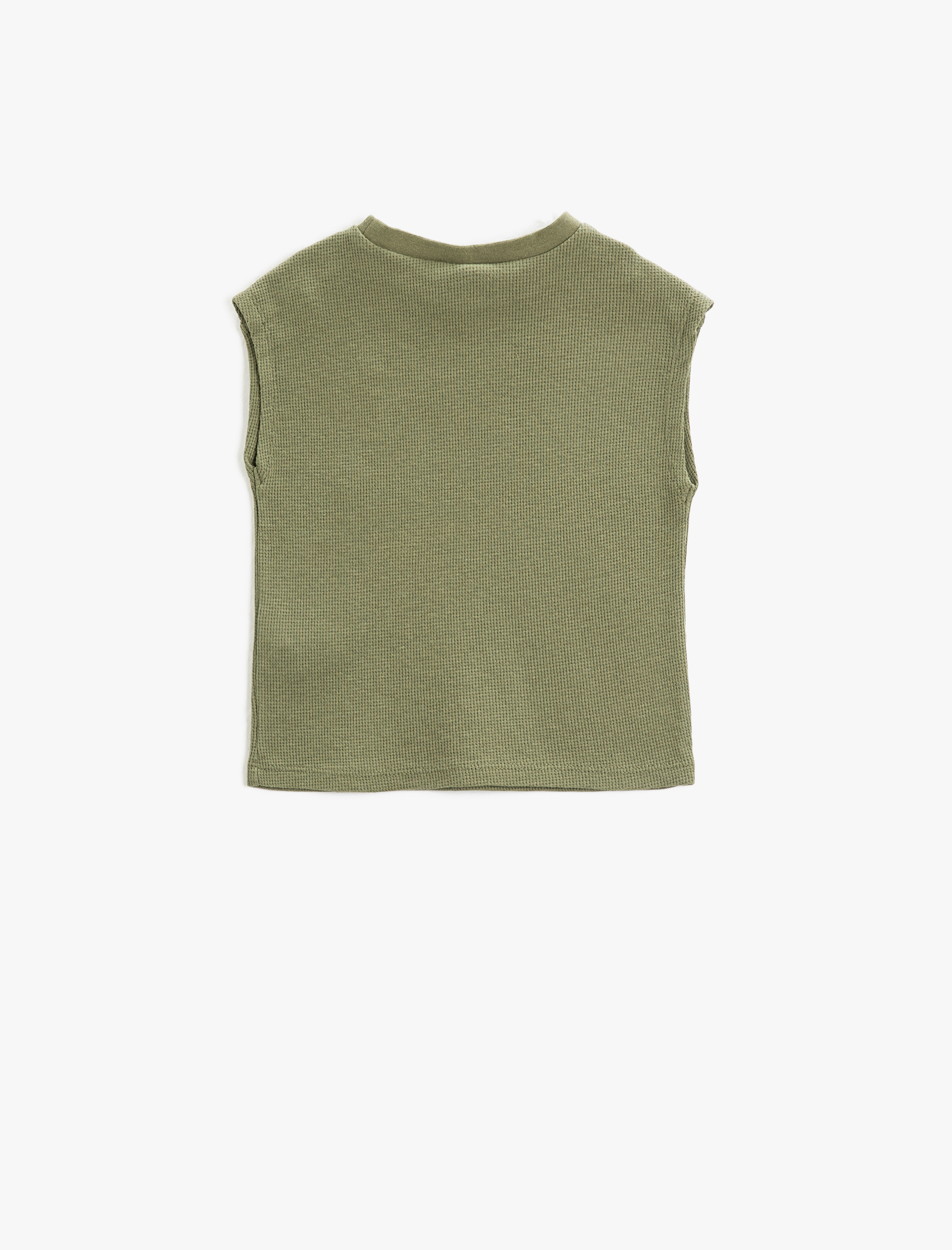  Erkek Bebek Kolsuz Tişört Hayvan Baskı Detaylı Dokulu Bisiklet Yaka