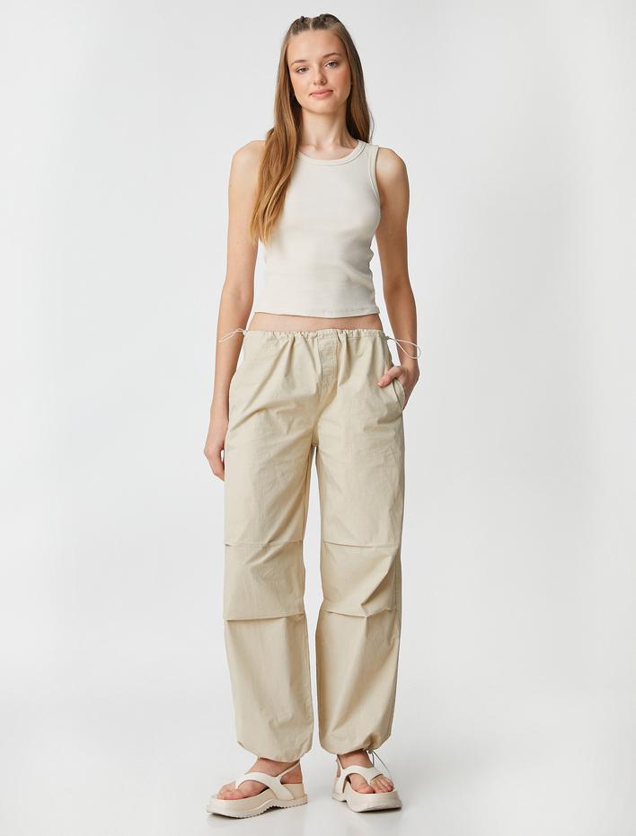  Basic Fitilli Atlet Bisiklet Yaka Biye Detaylı