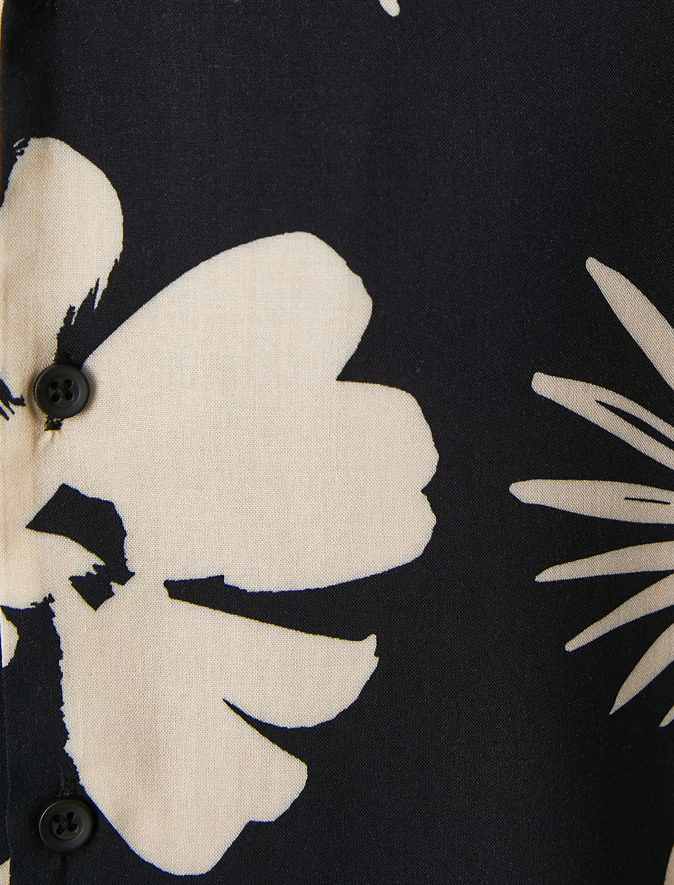   Vintage Gömlek Çiçekli Kısa Kollu Devrik Yaka