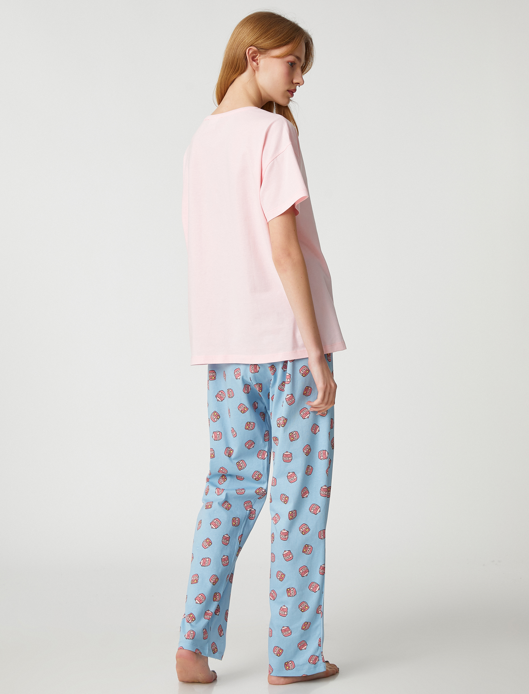   Winnie The Pooh Pijama Takımı Pamuklu Lisanslı Baskılı