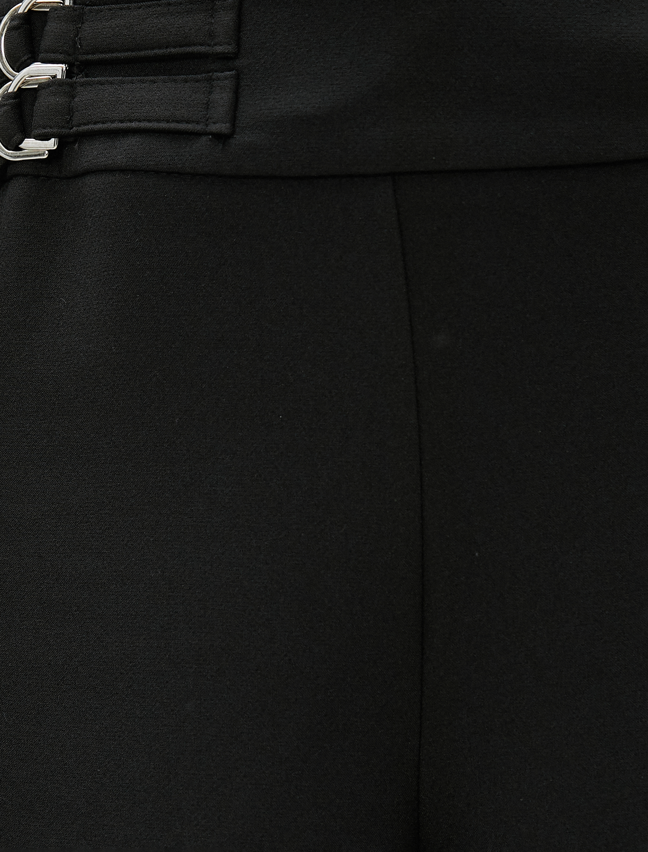   Crop Pantolon Bol Paça Kemer Detaylı