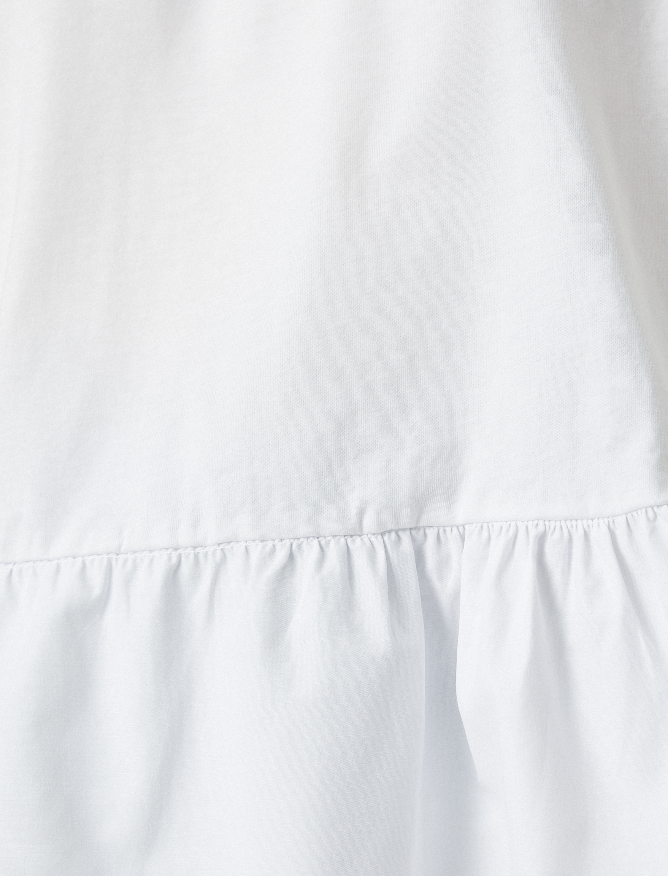   Katlı Tişört Kısa Kollu Bisiklet Yaka Pamuklu