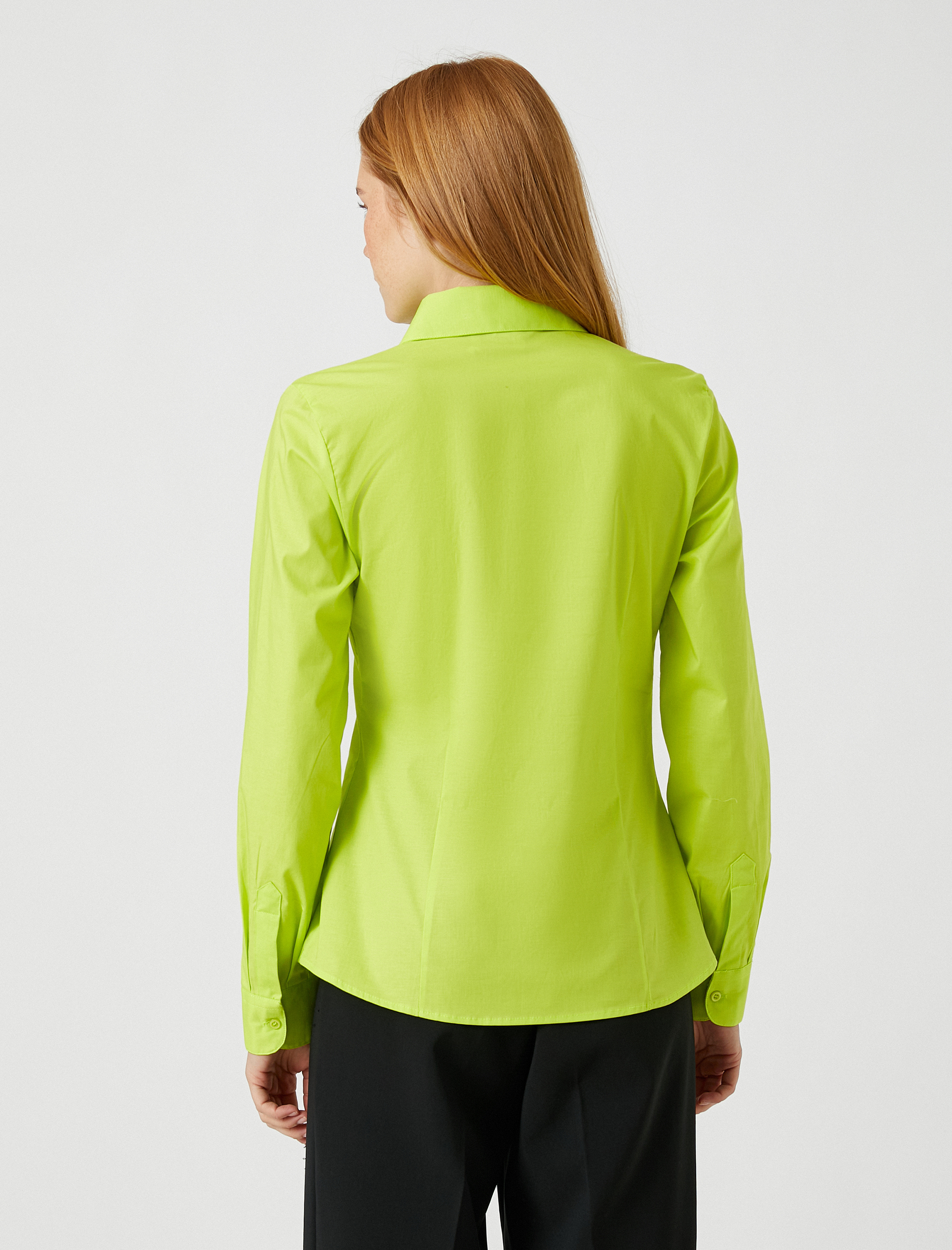   Basic Pamuklu Gömlek Uzun Kollu