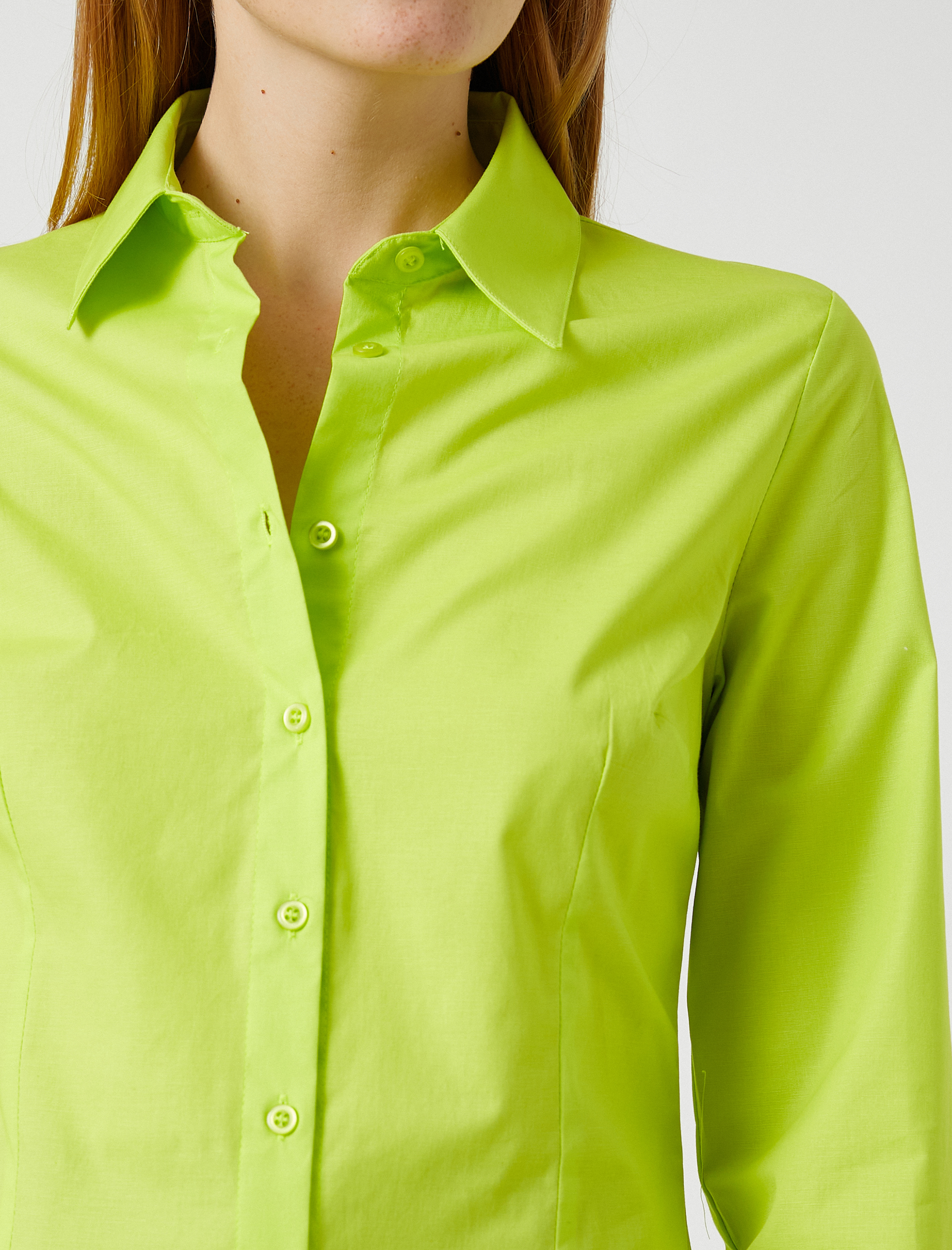   Basic Pamuklu Gömlek Uzun Kollu