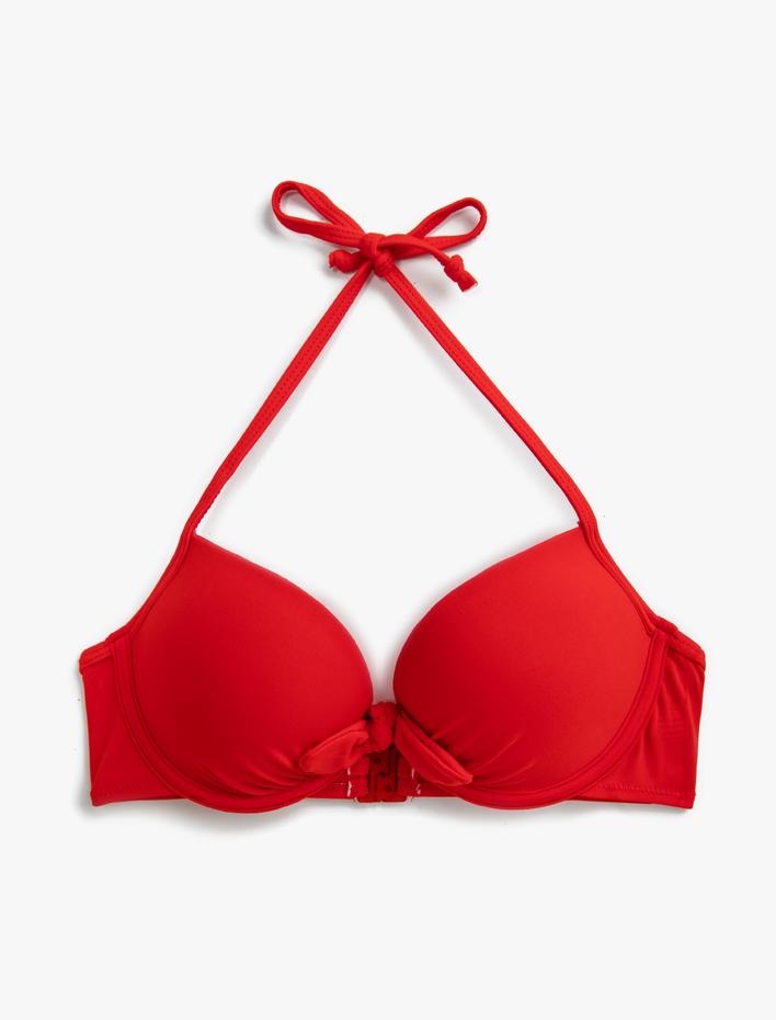  Bağlama Detaylı Fiyonk Bikini Üst