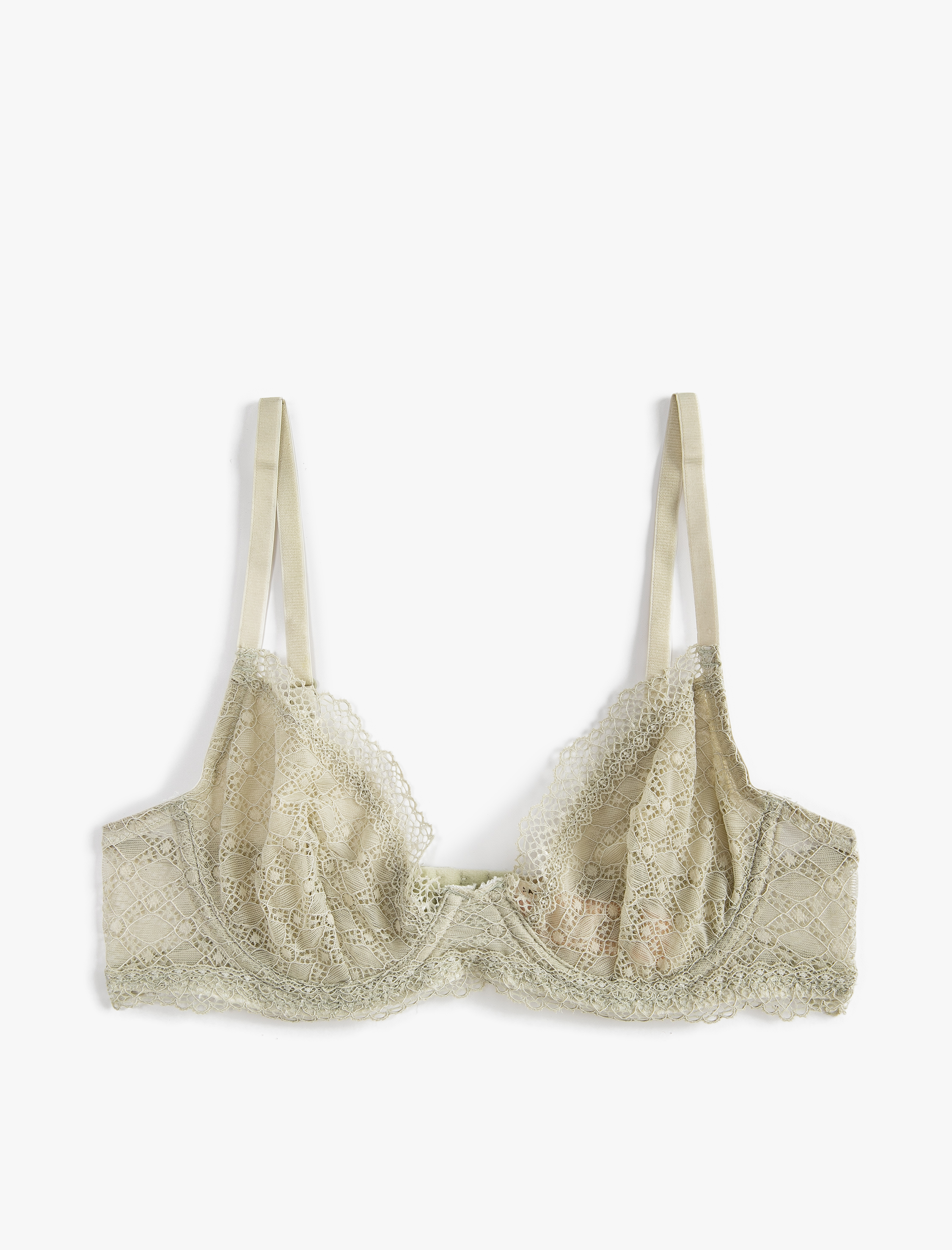   Dantelli Sütyen Dolgusuz Balenli Kapsız