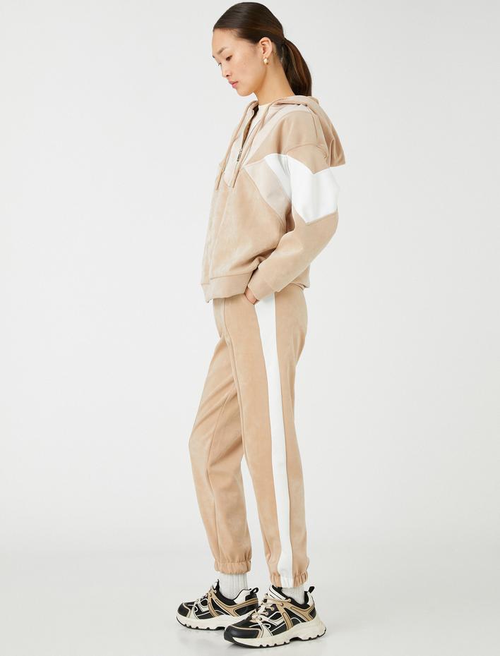  Jogger Eşofman Altı Cepli Biye Detaylı