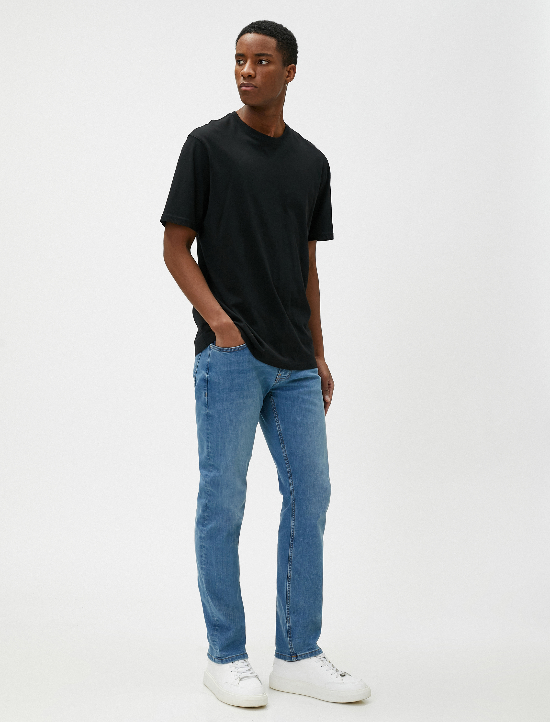   Straight Fit Boru Paça Kot Pantolon - Mark Jean