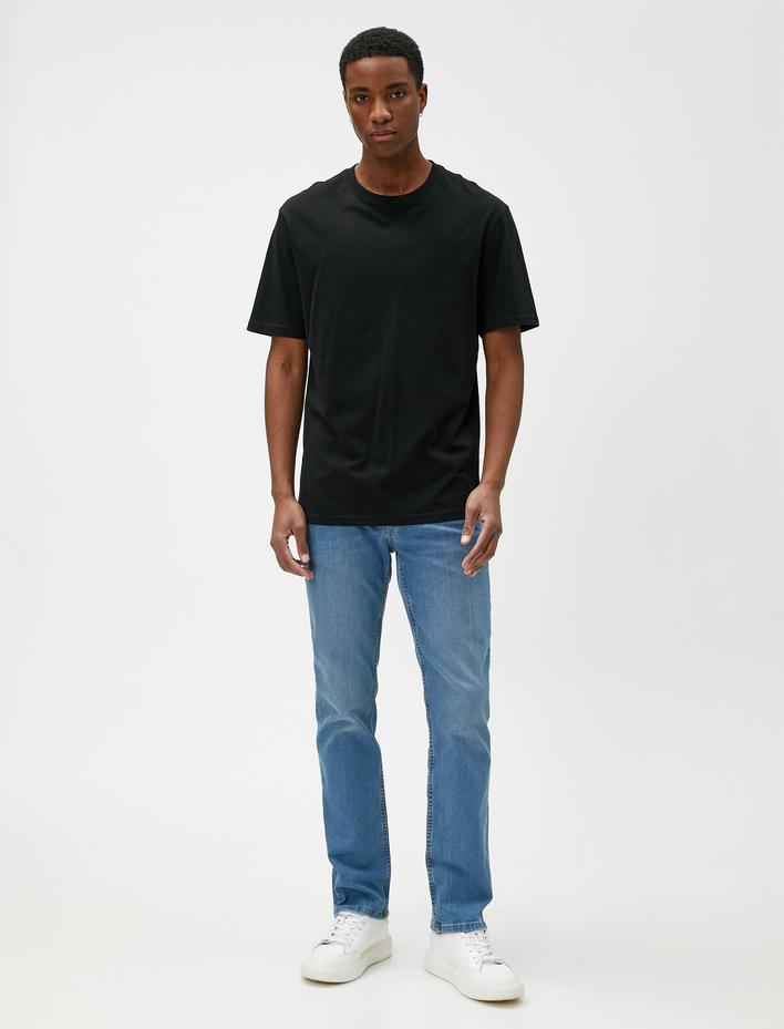  Straight Fit Boru Paça Kot Pantolon - Mark Jean