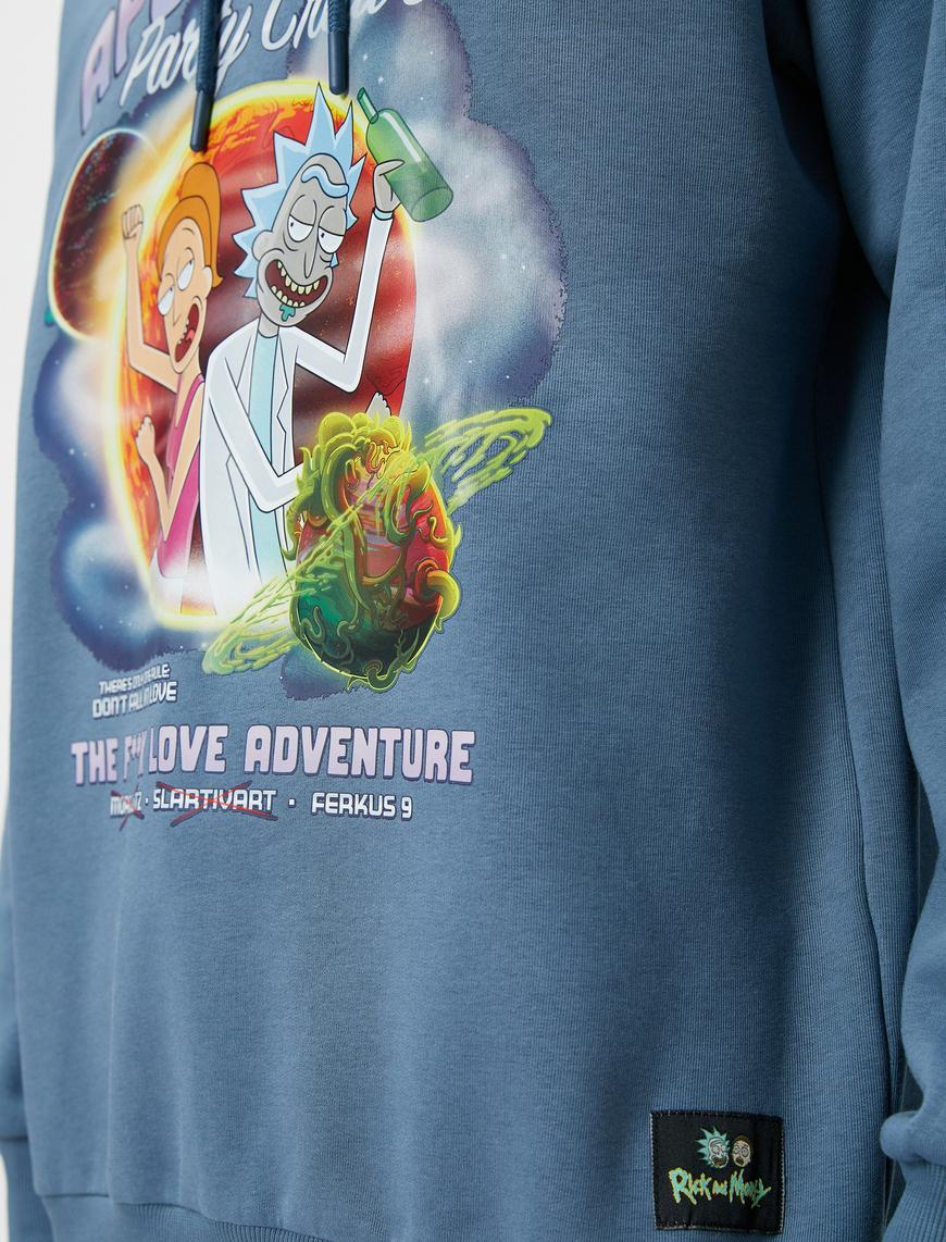   Rick and Morty Sweatshirt Şardonlu Lisanslı Baskılı