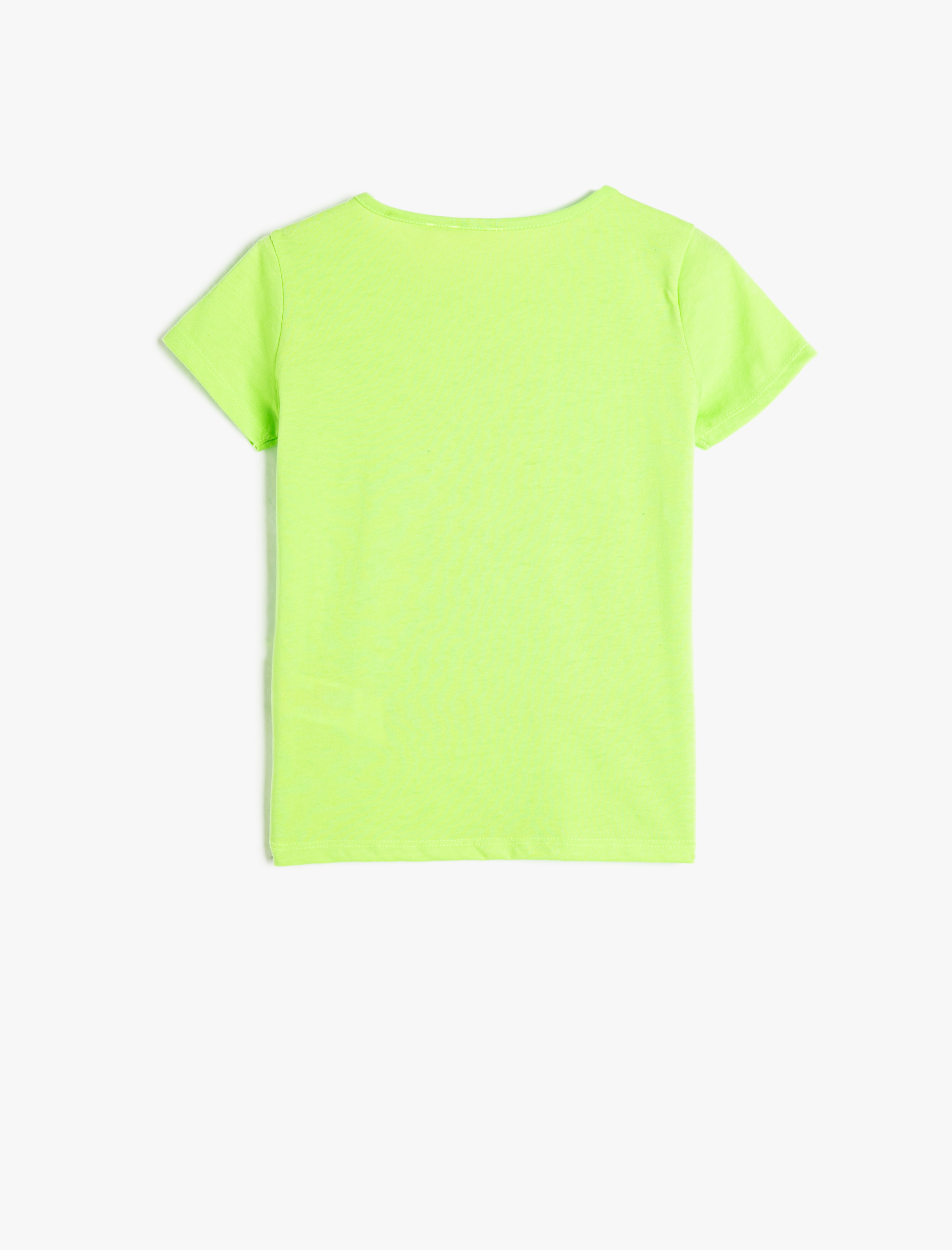  Kız Çocuk Unicorn Tişört Kısa Kollu Bisiklet Yaka