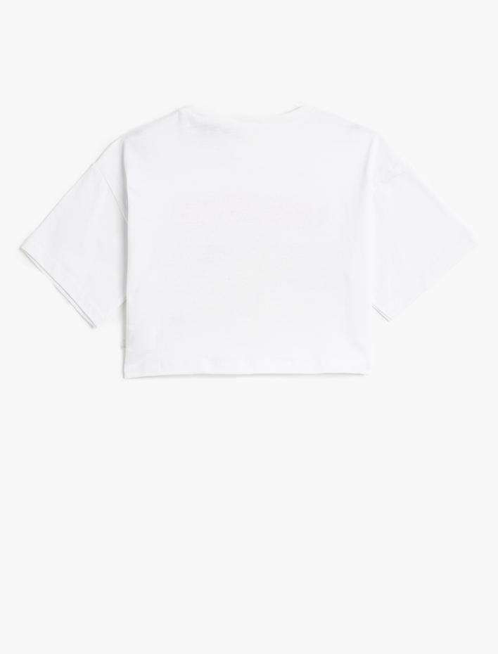 Kız Çocuk Lola Bunny Tişört Lisanslı Crop Oversize Kısa Kollu Pamuklu