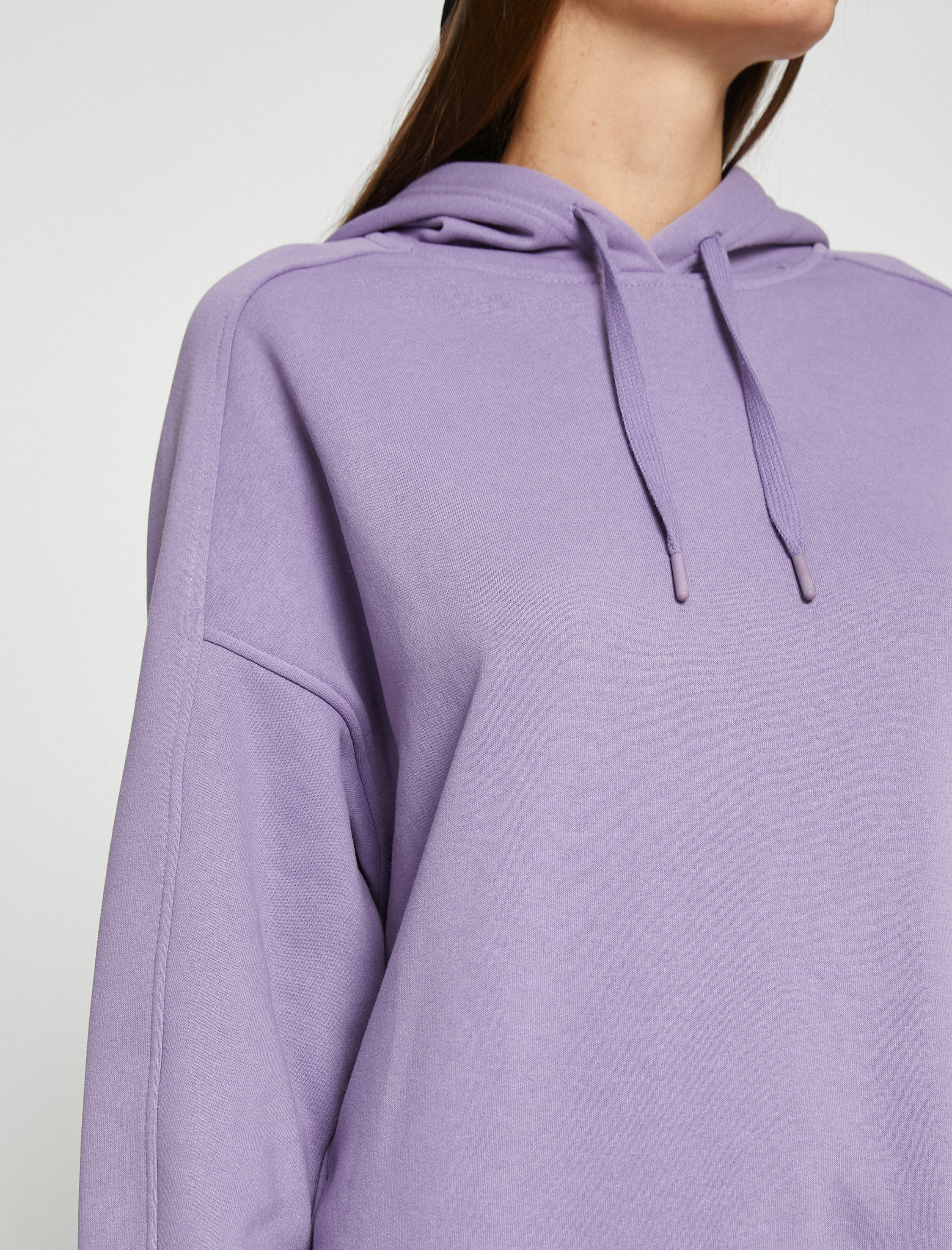   Basic Oversize Sweatshirt Kapüşonlu İçi Polarlı