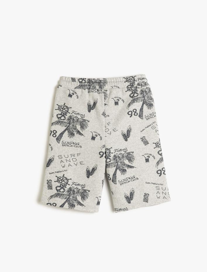 Erkek Çocuk Şort Basic Pamuklu Beli Bağlamalı Cepli