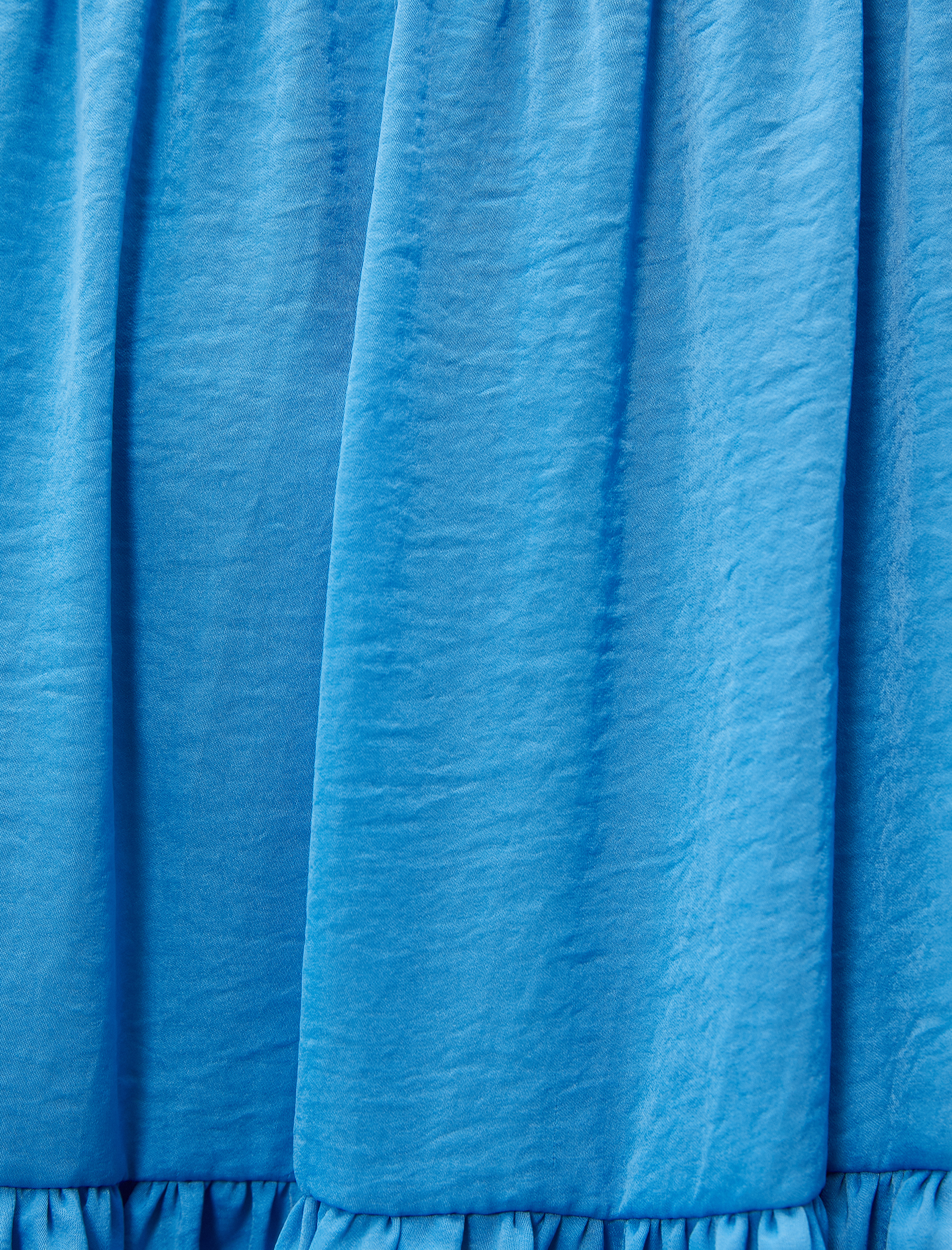   Mini Balon Kol Elbise Kısa Katlı