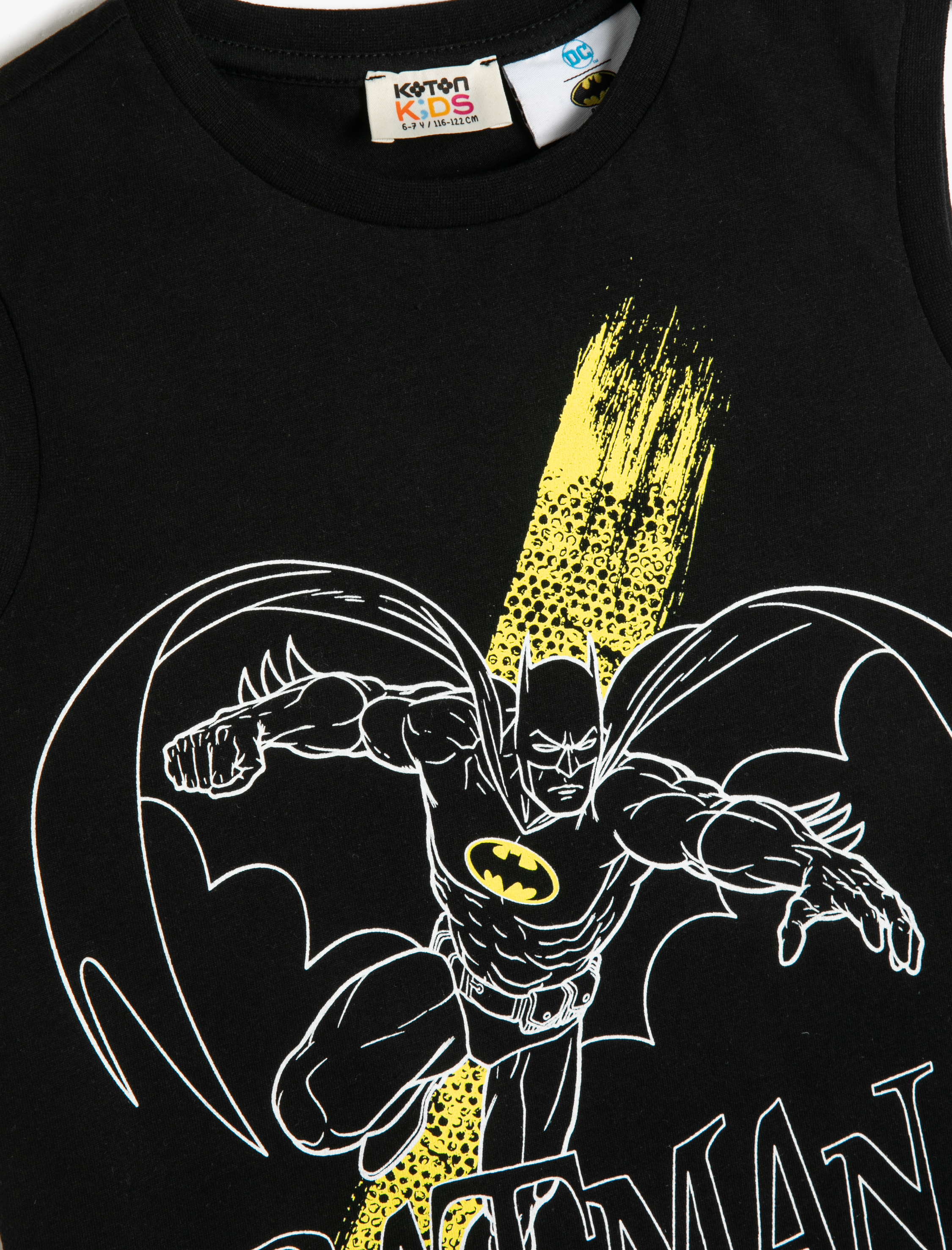  Erkek Çocuk Batman Atlet Kolsuz Lisanslı Pamuklu Bisiklet Yaka