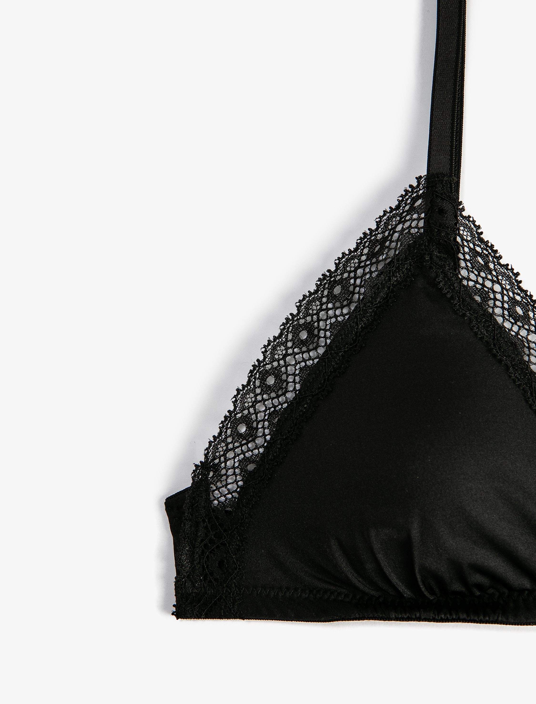   Saten Sütyen Dantelli Desteksiz Dolgusuz Balensiz