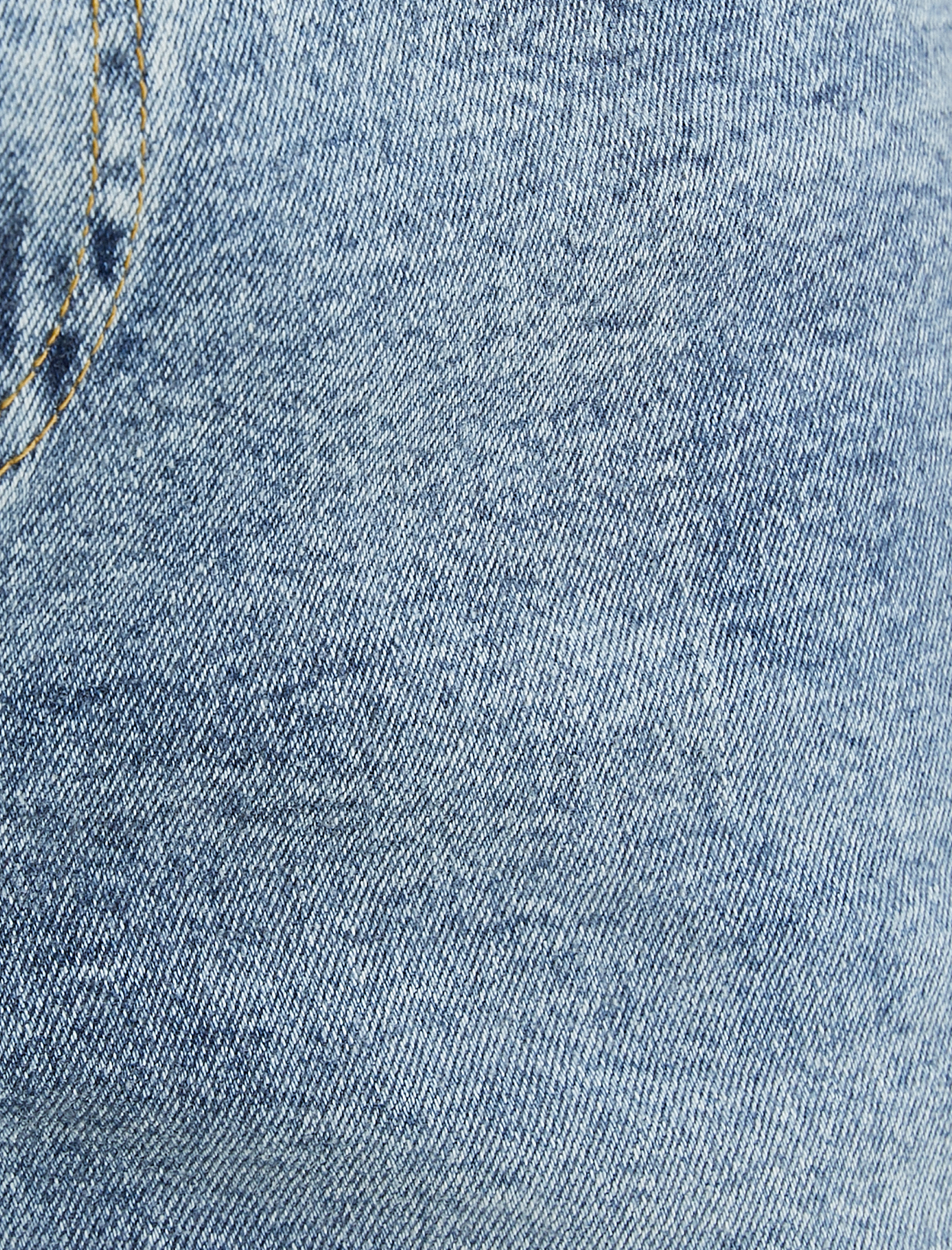   Bermuda Kot Şort Katlı Paça Detaylı Cepli Düğmeli