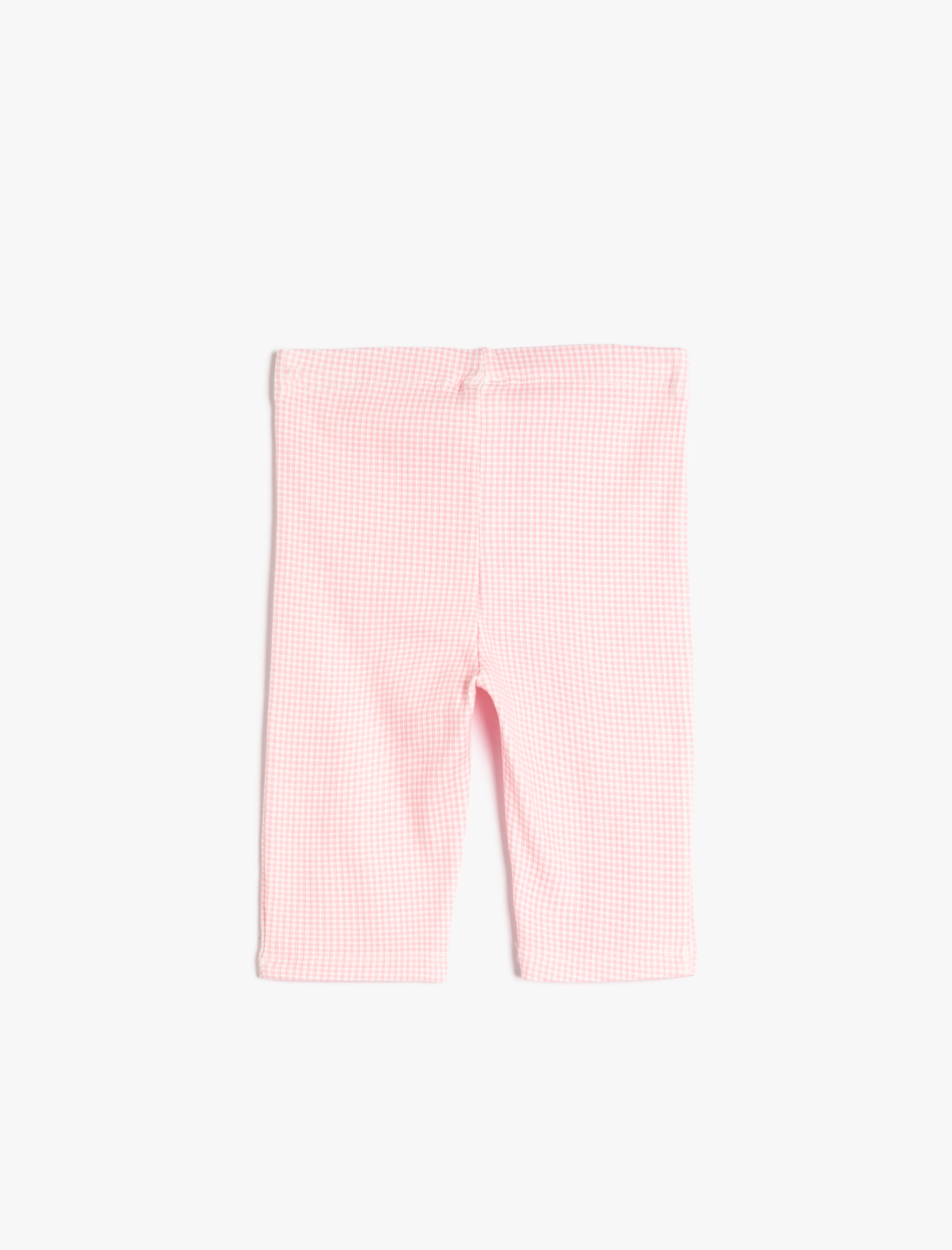  Kız Çocuk Biker Tayt Beli Lastikli Fitilli Pamuklu