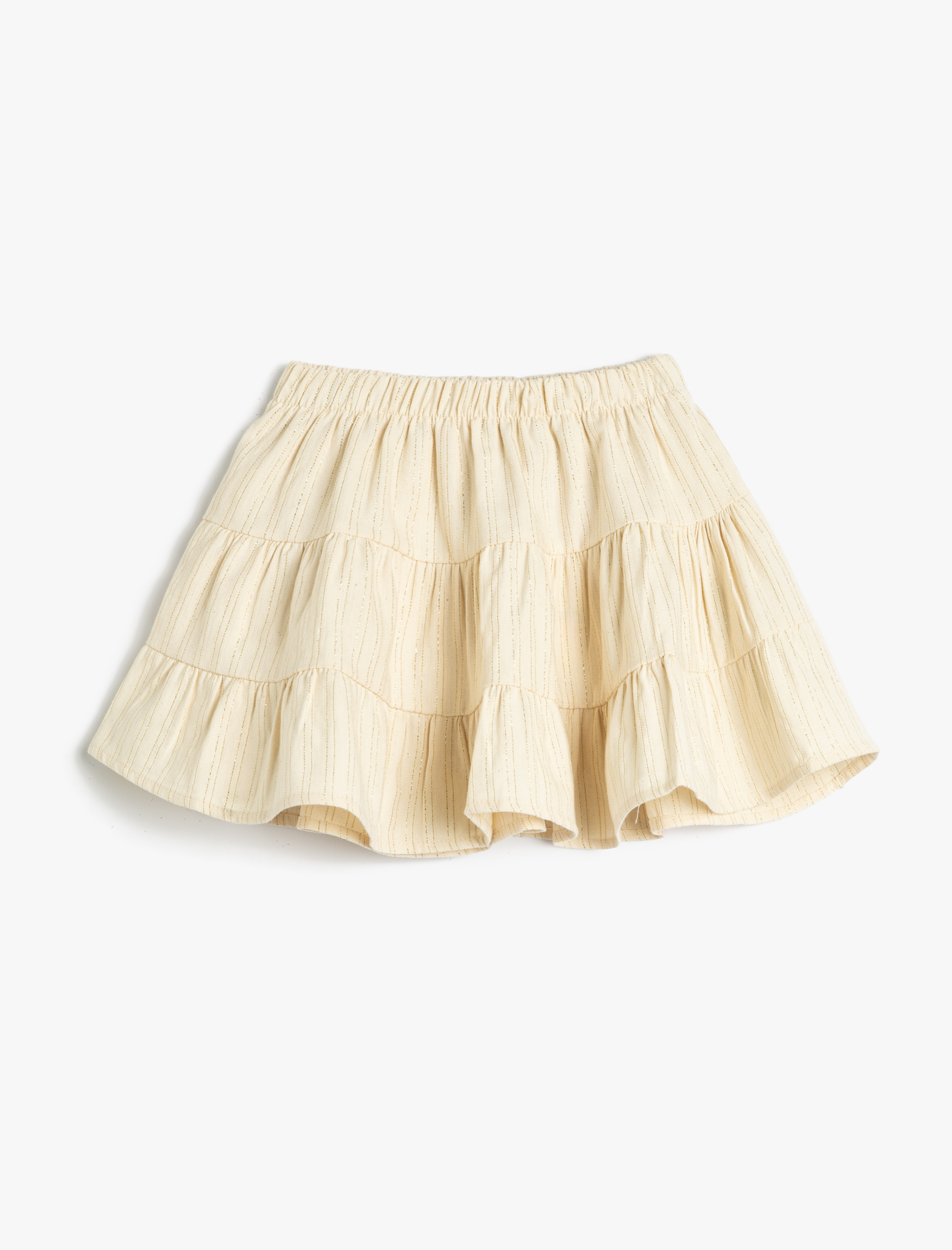  Kız Çocuk Etek Volanlı Katlı Fırfırlı Beli Lastikli Pamuklu