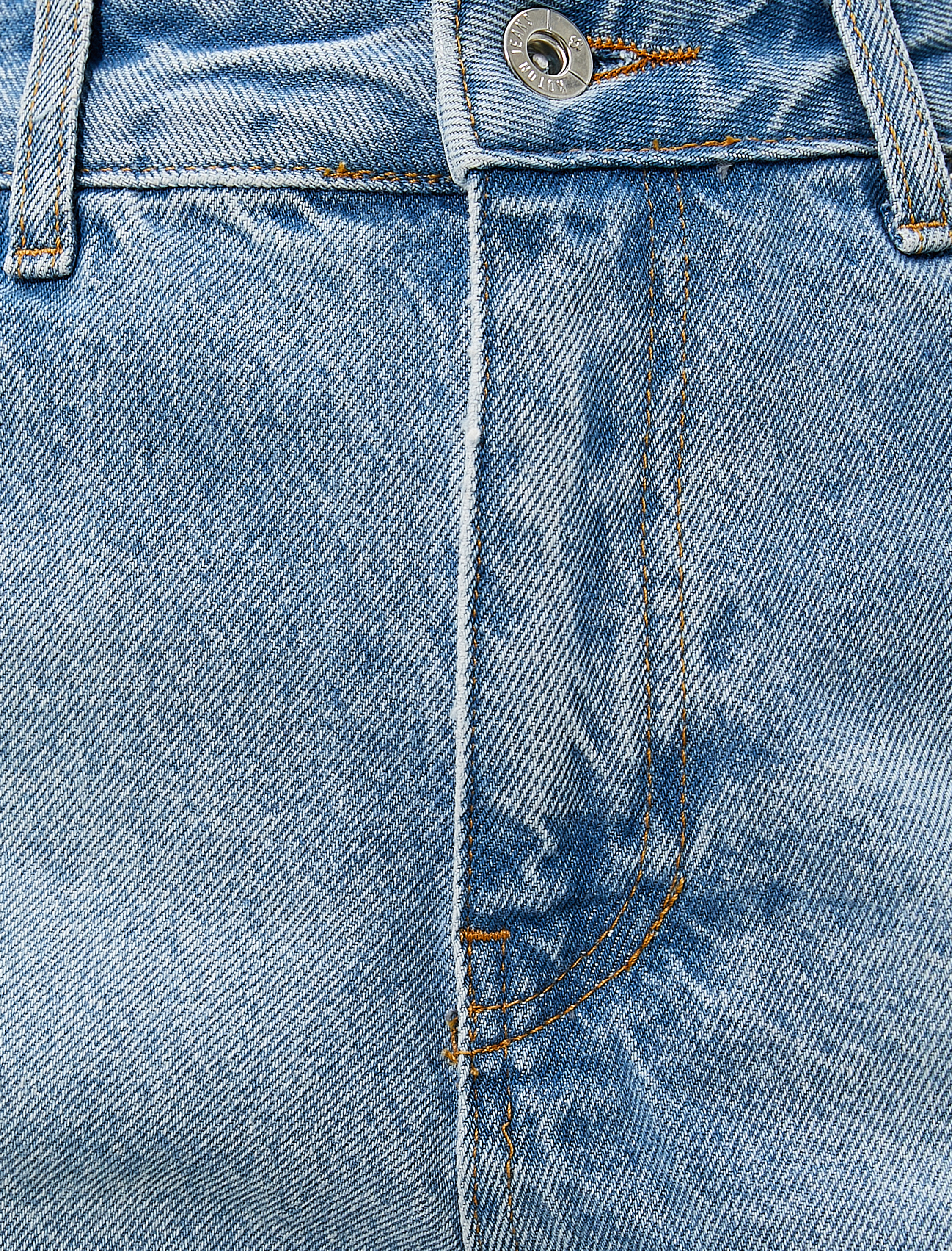   Taşlı Kot Şort Mini Cep Detaylı