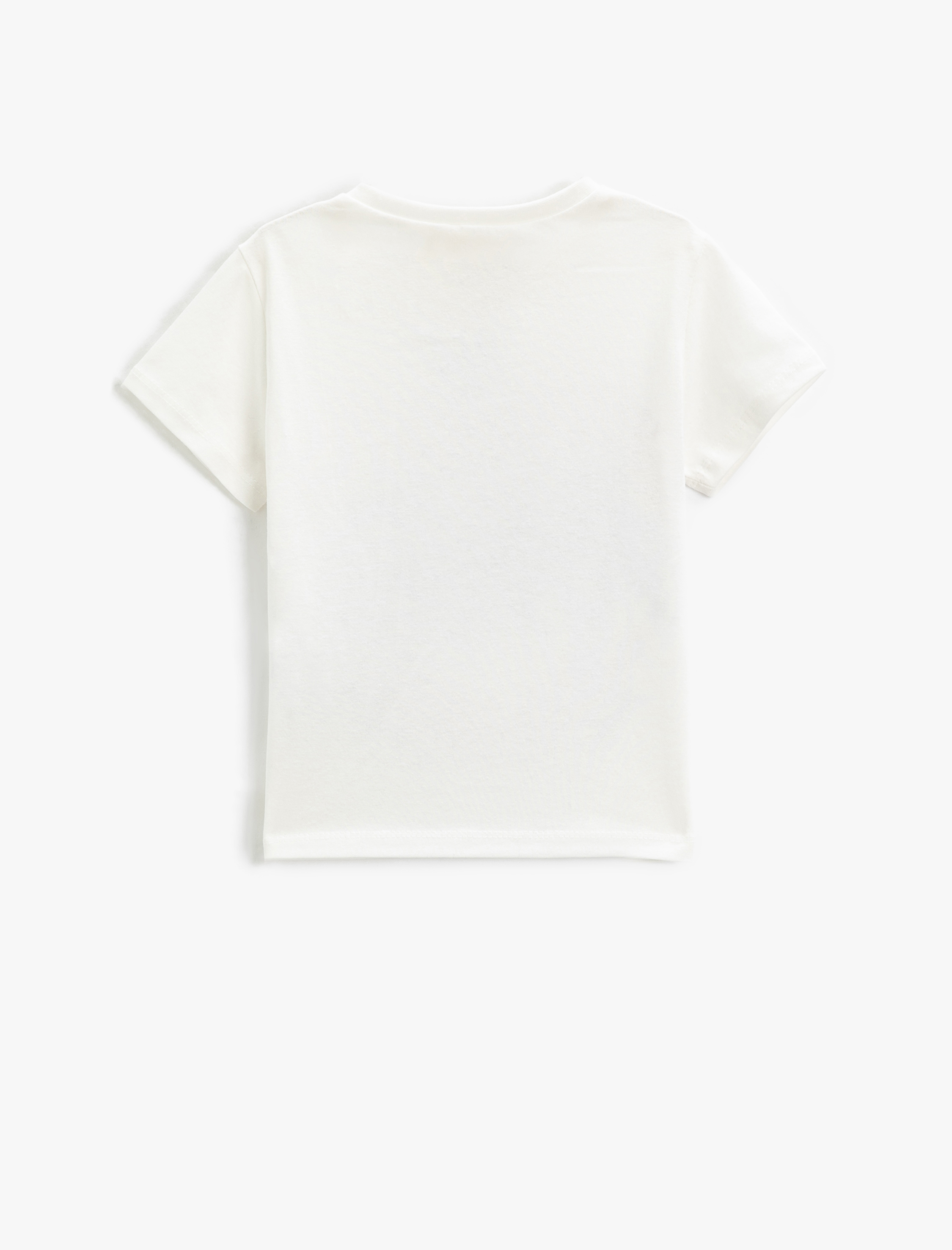  Kız Çocuk Stitch Tişört Kısa Kollu Bisiklet Yaka Lisanslı