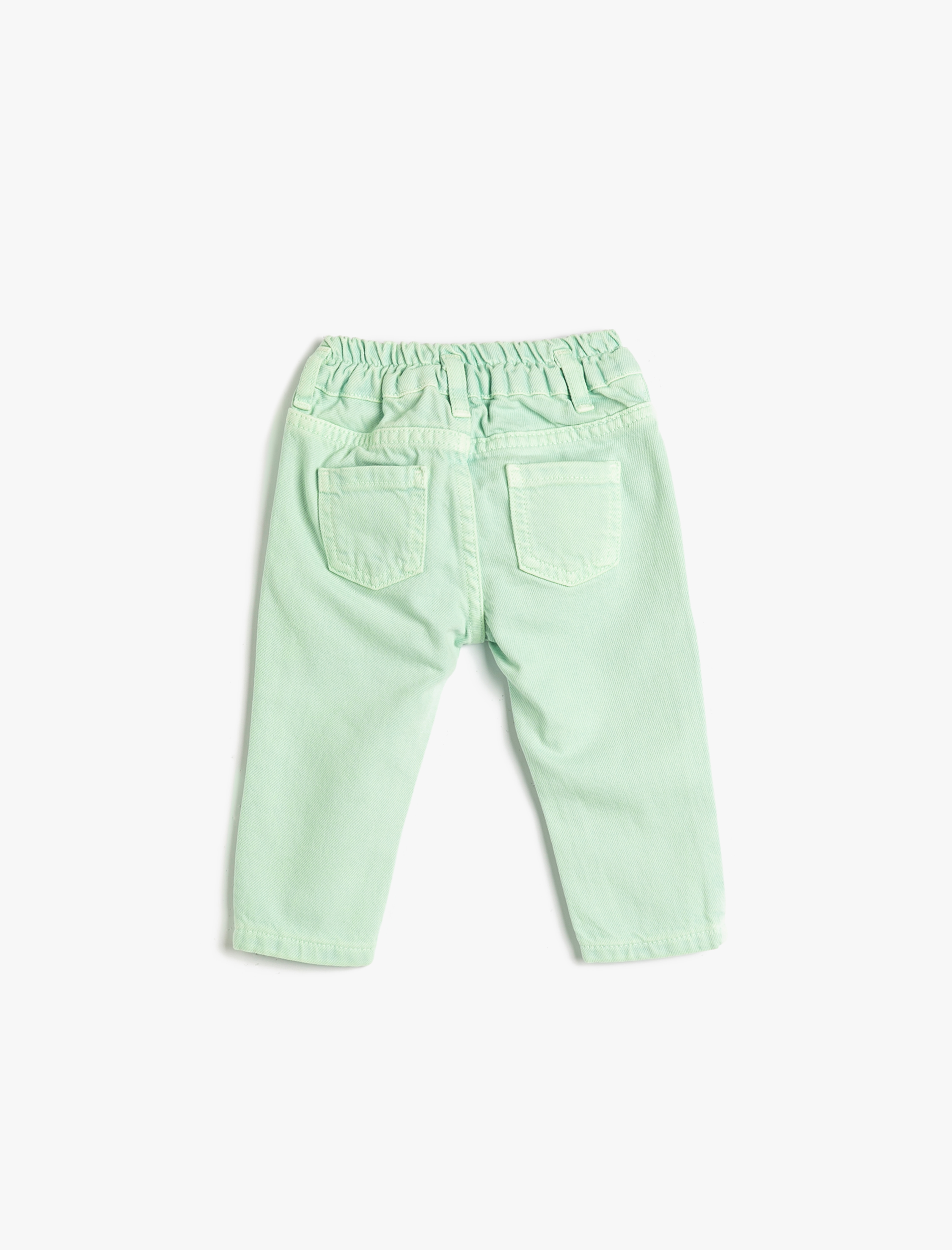  Kız Bebek Pantolon Cepli Pamuklu Beli Lastikli