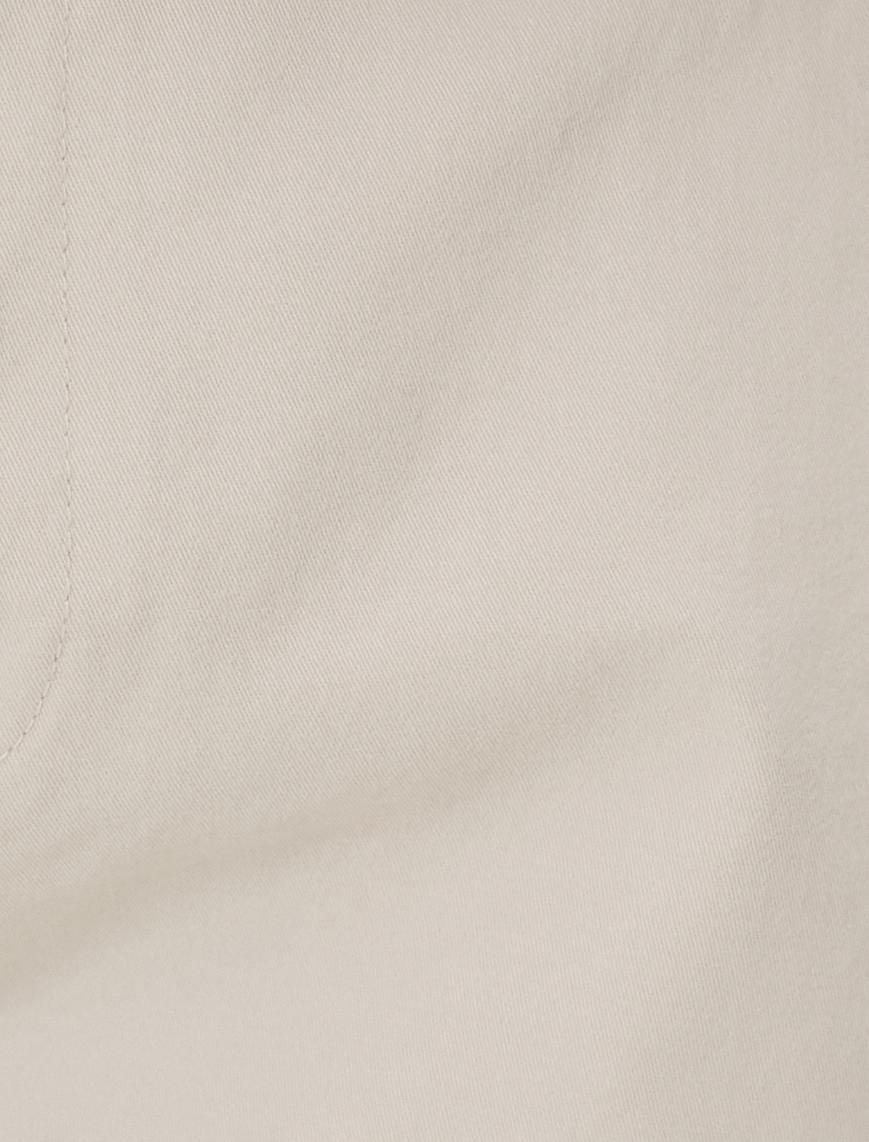   Basic Gabardin Pantolon Cep Detaylı Düz Kesim Düğmeli Pamuklu