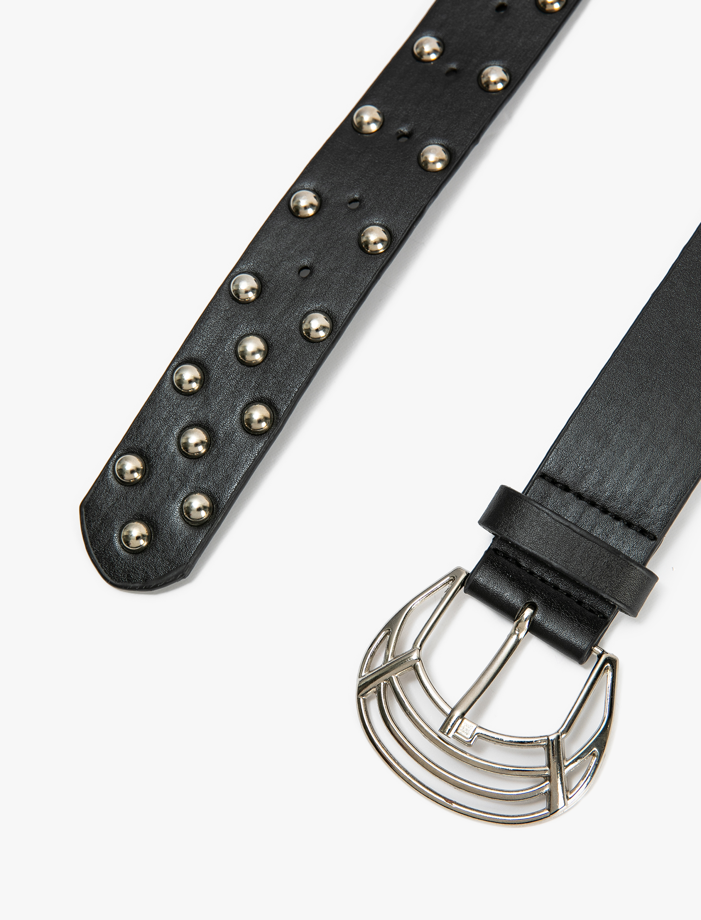  Kadın Kemer Suni Deri Zımba Detaylı Toka Detaylı