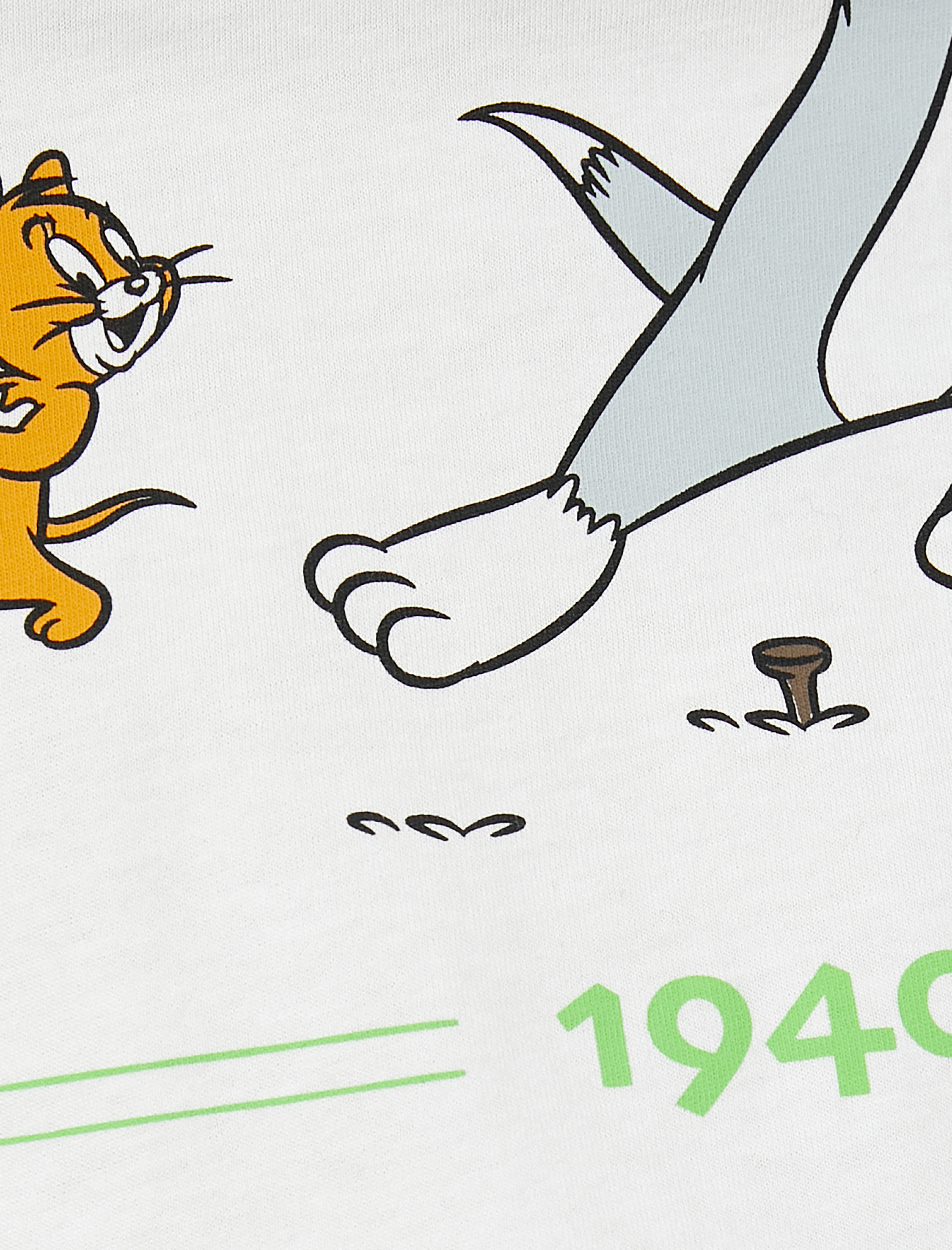   Tom ve Jerry Tişört Lisanslı Baskılı Kısa Kollu Bisiklet Yaka