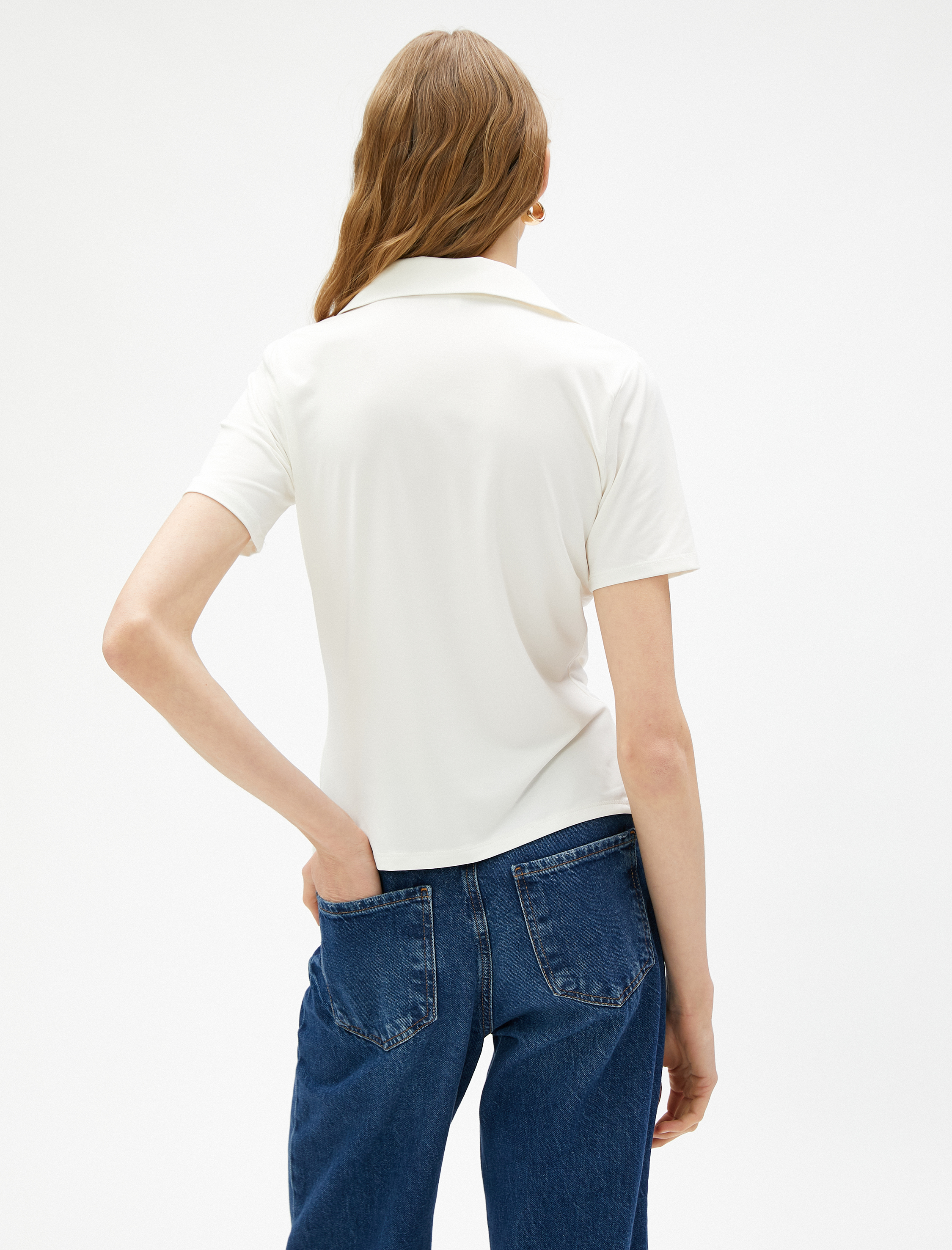   Drapeli Gömlek Kısa Kollu