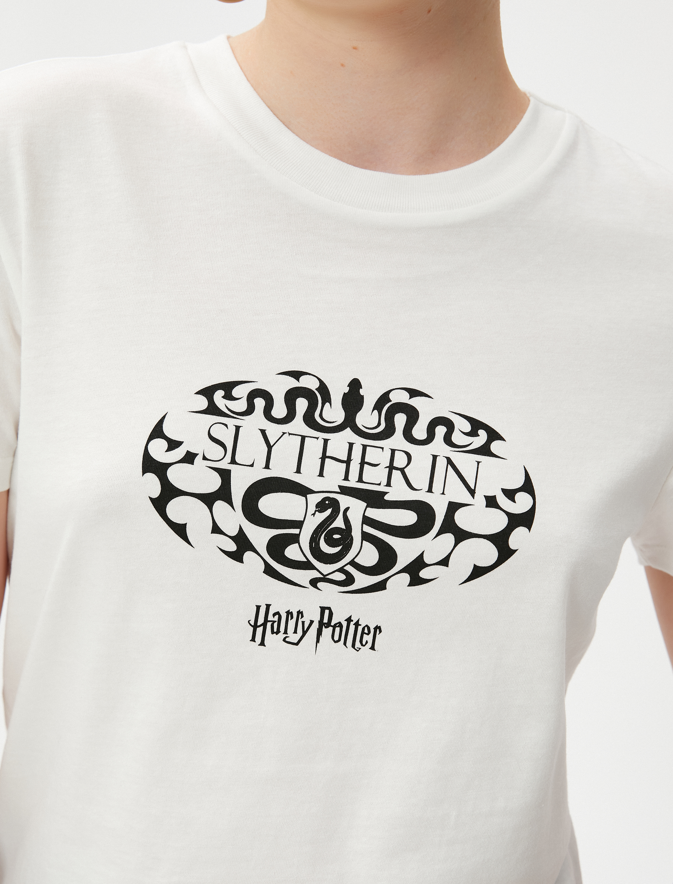   Harry Potter Baskılı Lisanslı Tişört Kısa Kollu Bisiklet Yaka