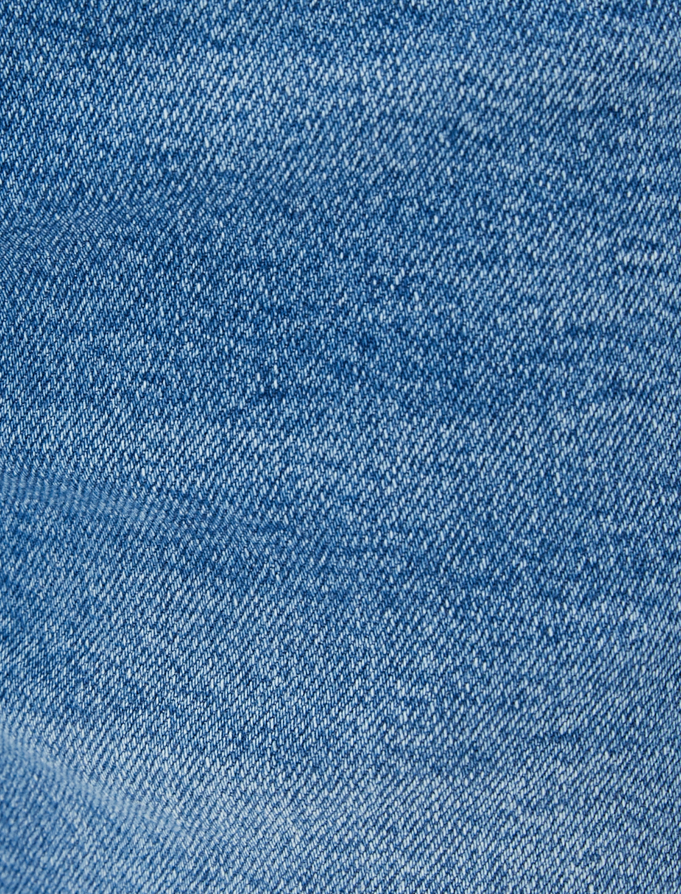   Bermuda Kot Şort Katlama Detaylı Cepli Pamuklu