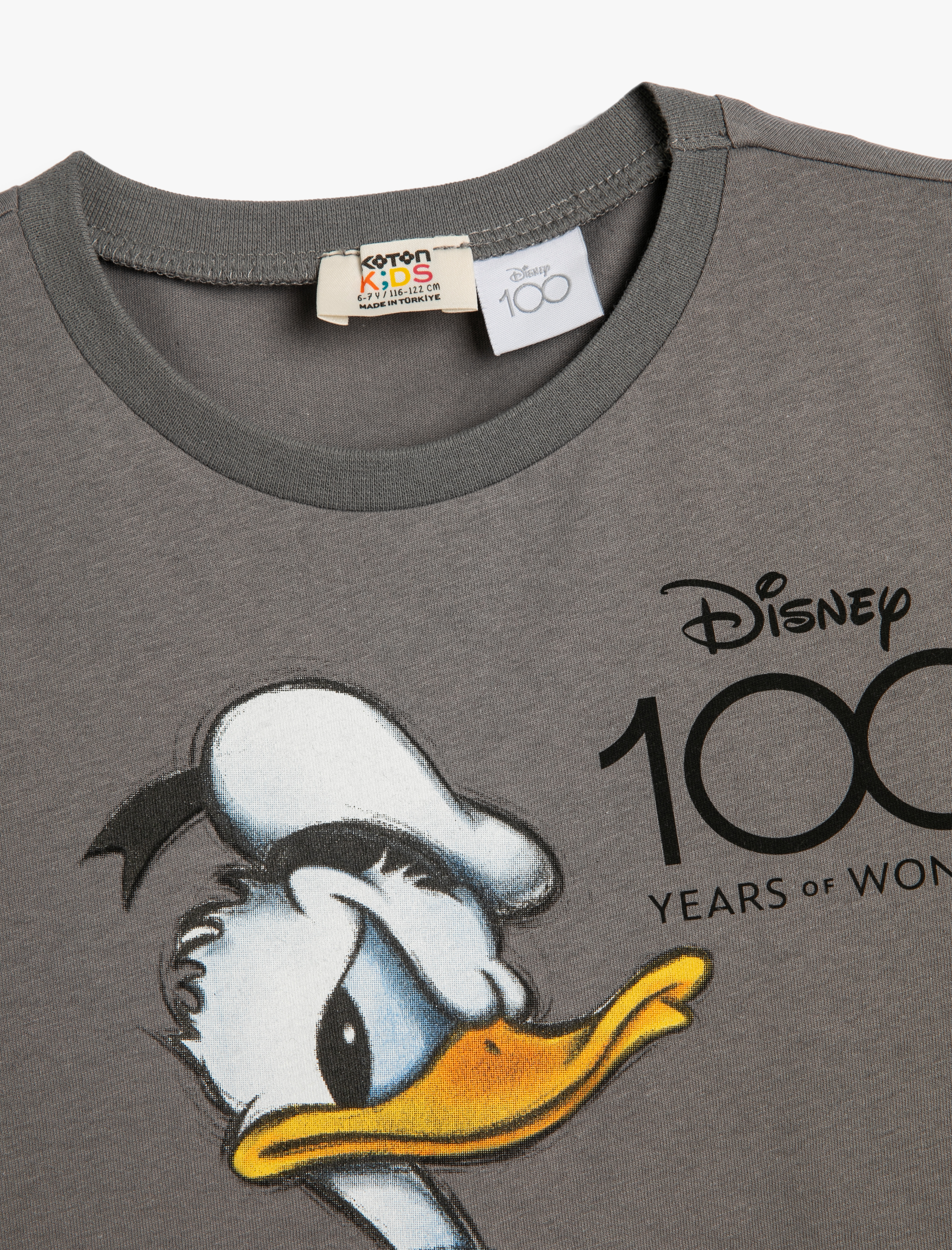  Erkek Çocuk Donald Duck Baskılı Tişört Lisanslı Kısa Kollu Pamuklu