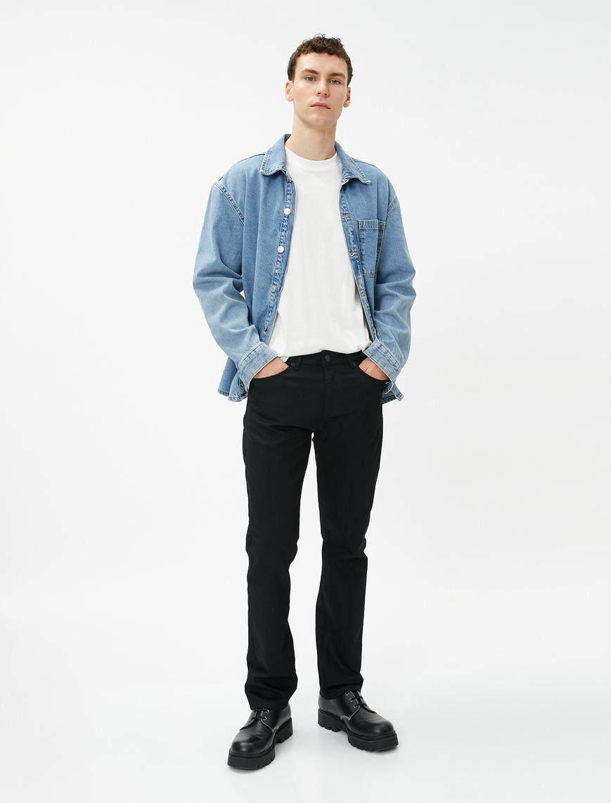   Straight Fit Boru Paça Kot Pantolon - Mark Jean