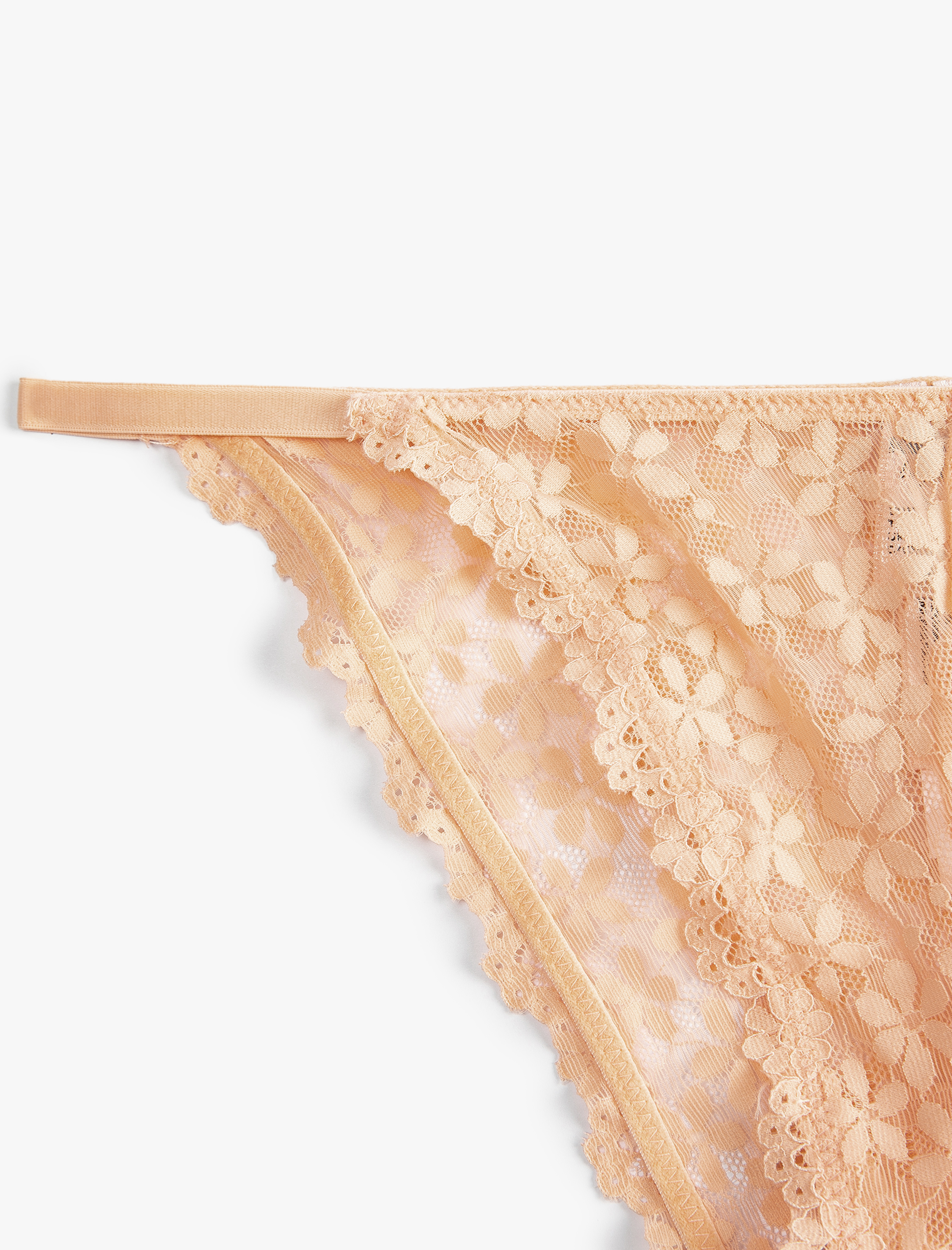 Brazilian Külot Dantelli Çiçekli Normal Bel