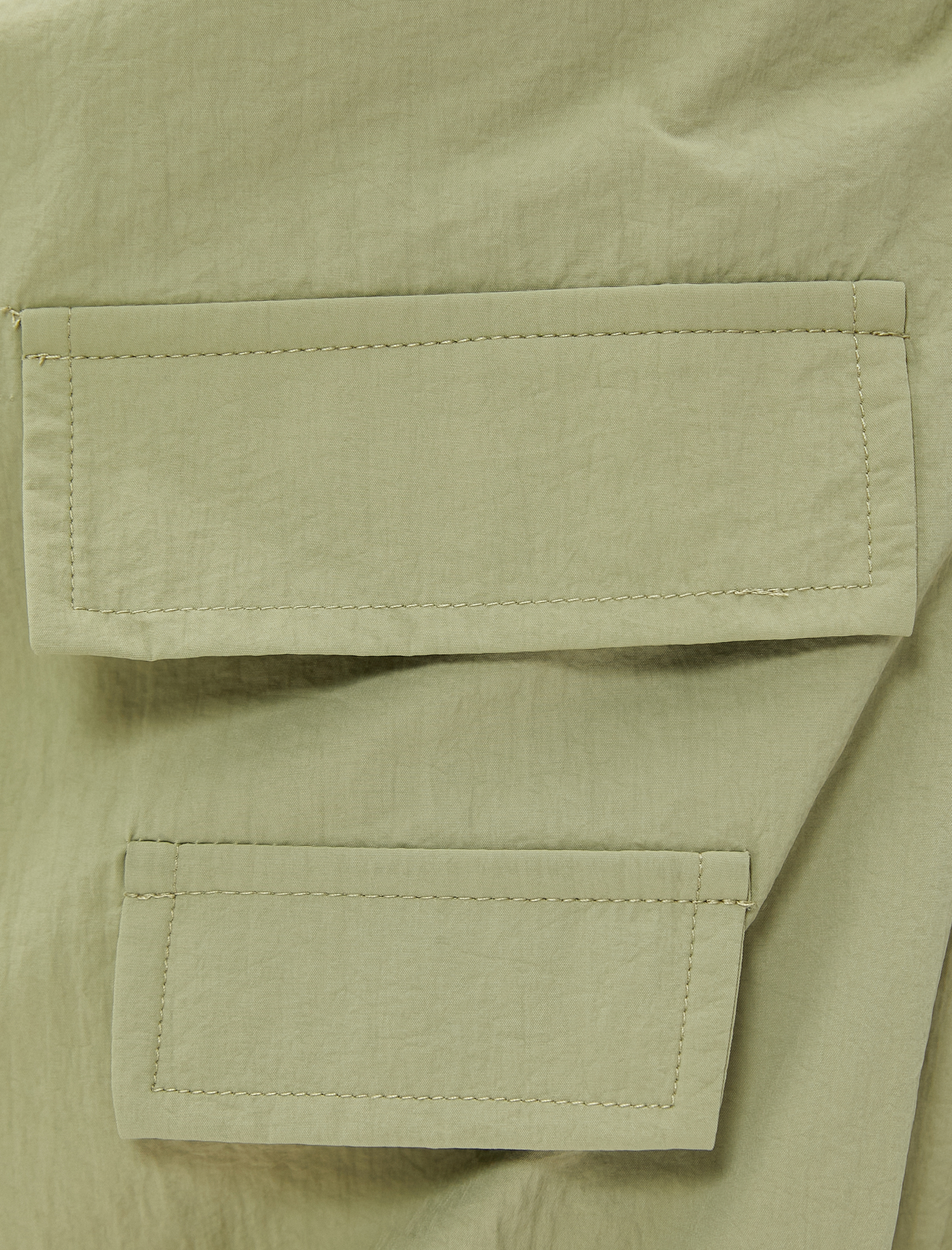   Paraşüt Etek Mini Beli Bağcıklı Cepli Stoperli