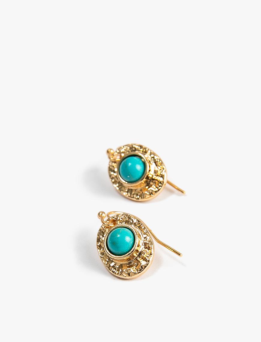  Kadın Küpe Vintage Görünümlü Taşlı
