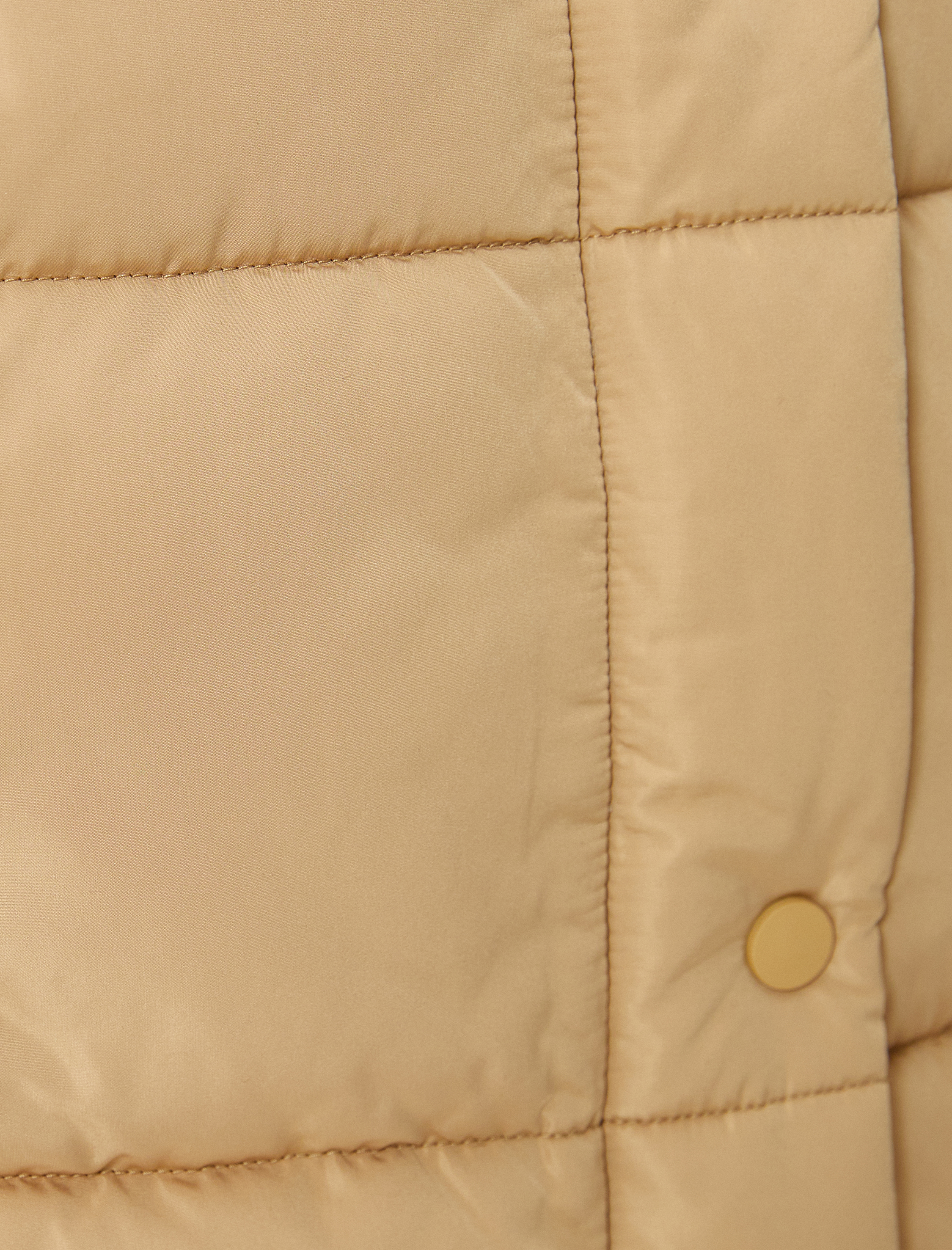   Uzun Şişme Yelek Kapüşonlu Cepli