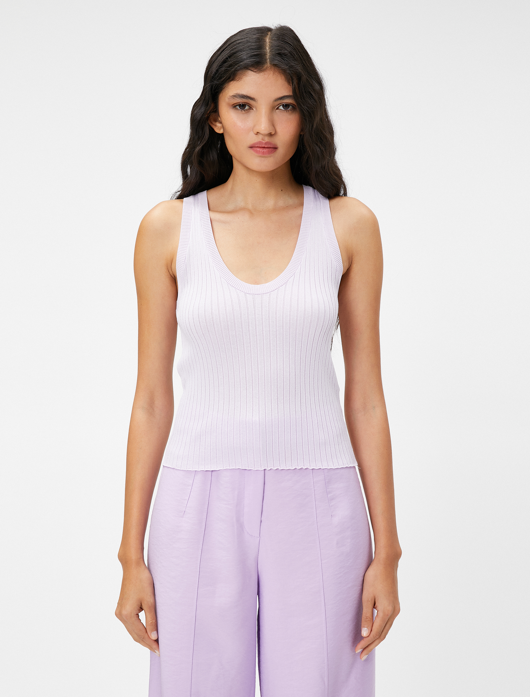   Halter Yaka Fitilli Triko Atlet
