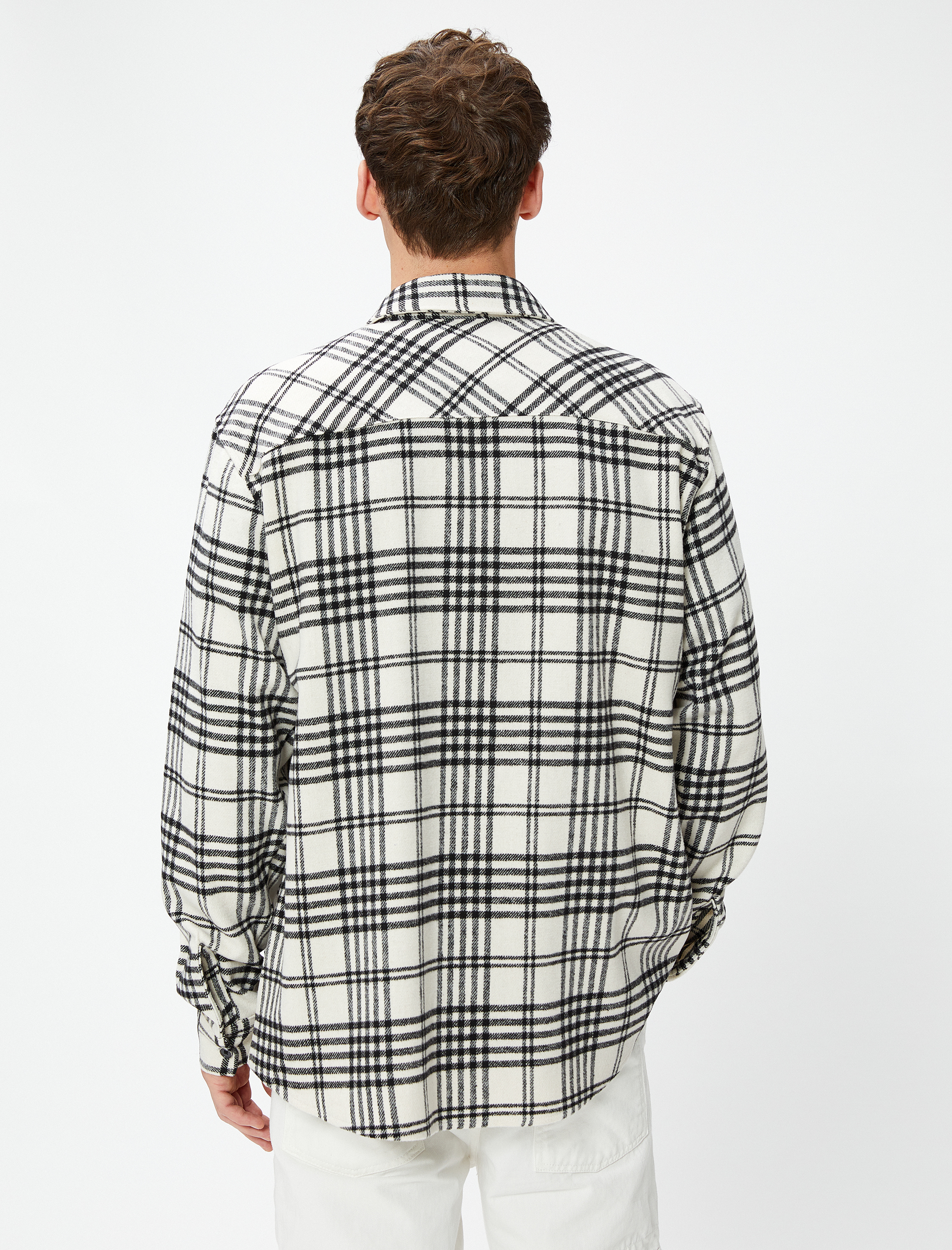   Oduncu Gömleği Klasik Yaka Cep Detaylı Uzun Kollu