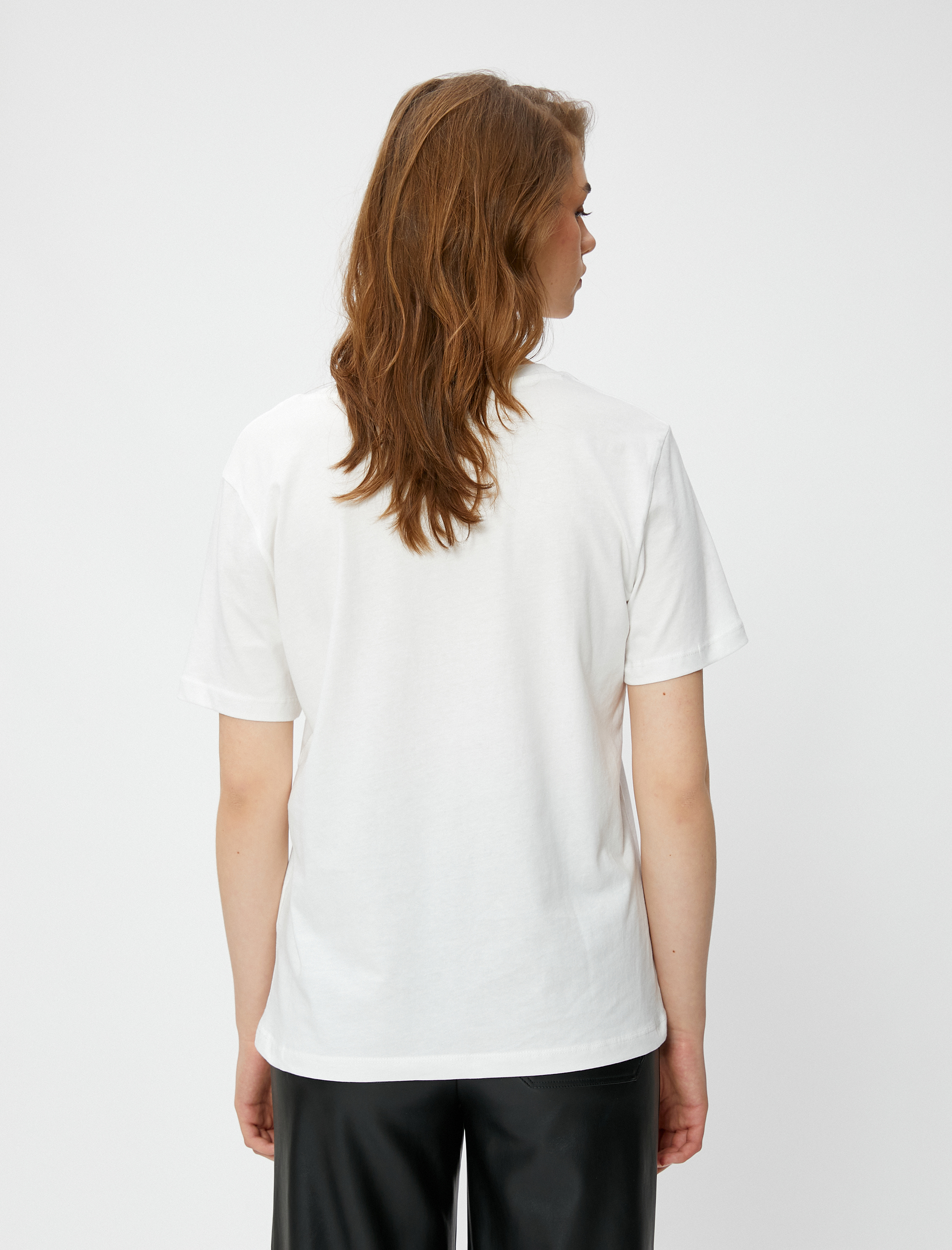   Pamuklu Basic Tişört V Yaka Kısa Kollu