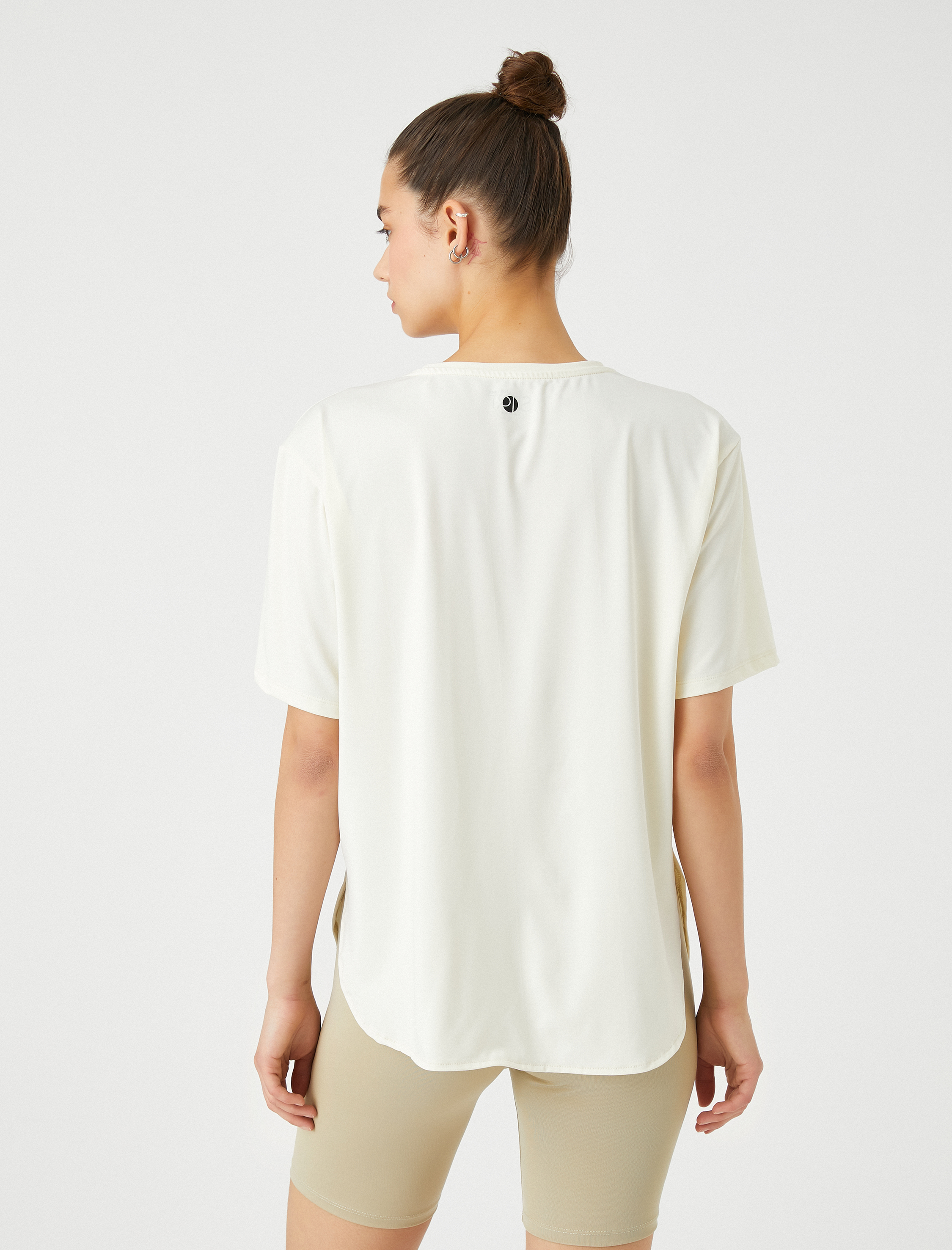   Relax Fit Yoga Spor Tişört Namaste Baskılı