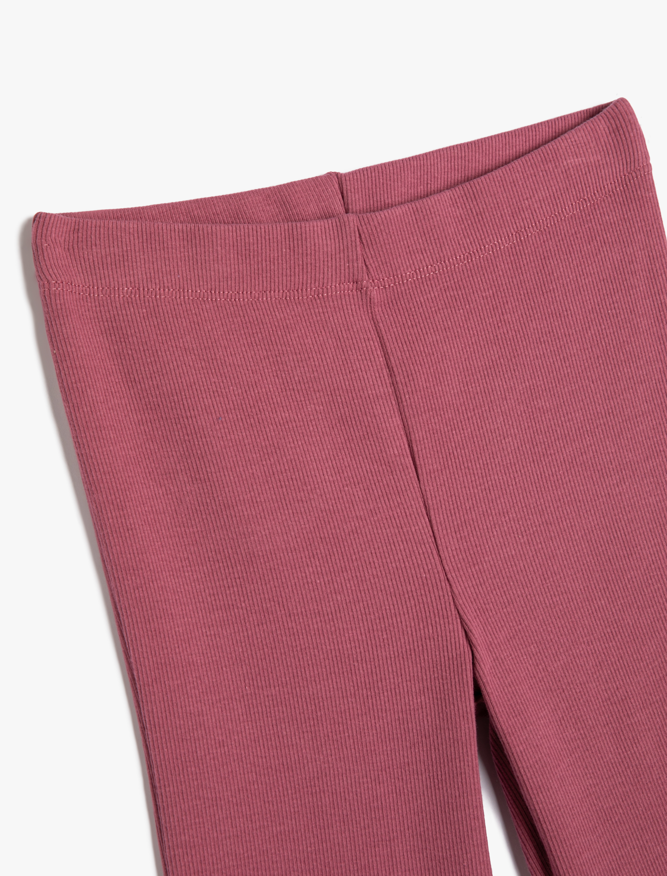 Kız Çocuk Basic İspanyol Paça Pantolon Beli Lastikli Fitilli Pamuklu