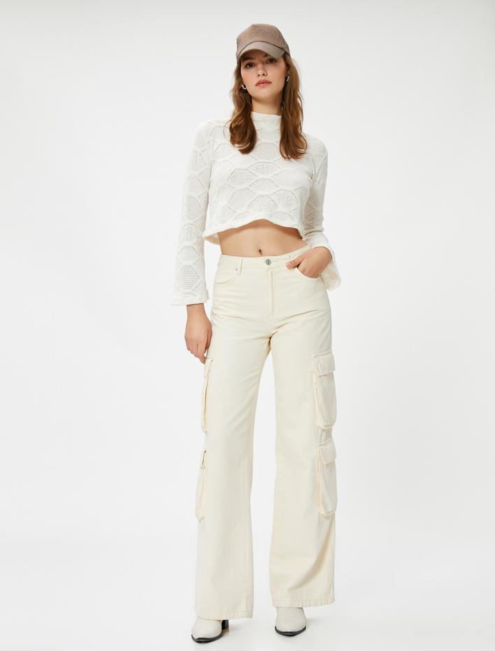  Crop Kazak Ajurlu Flare Kol