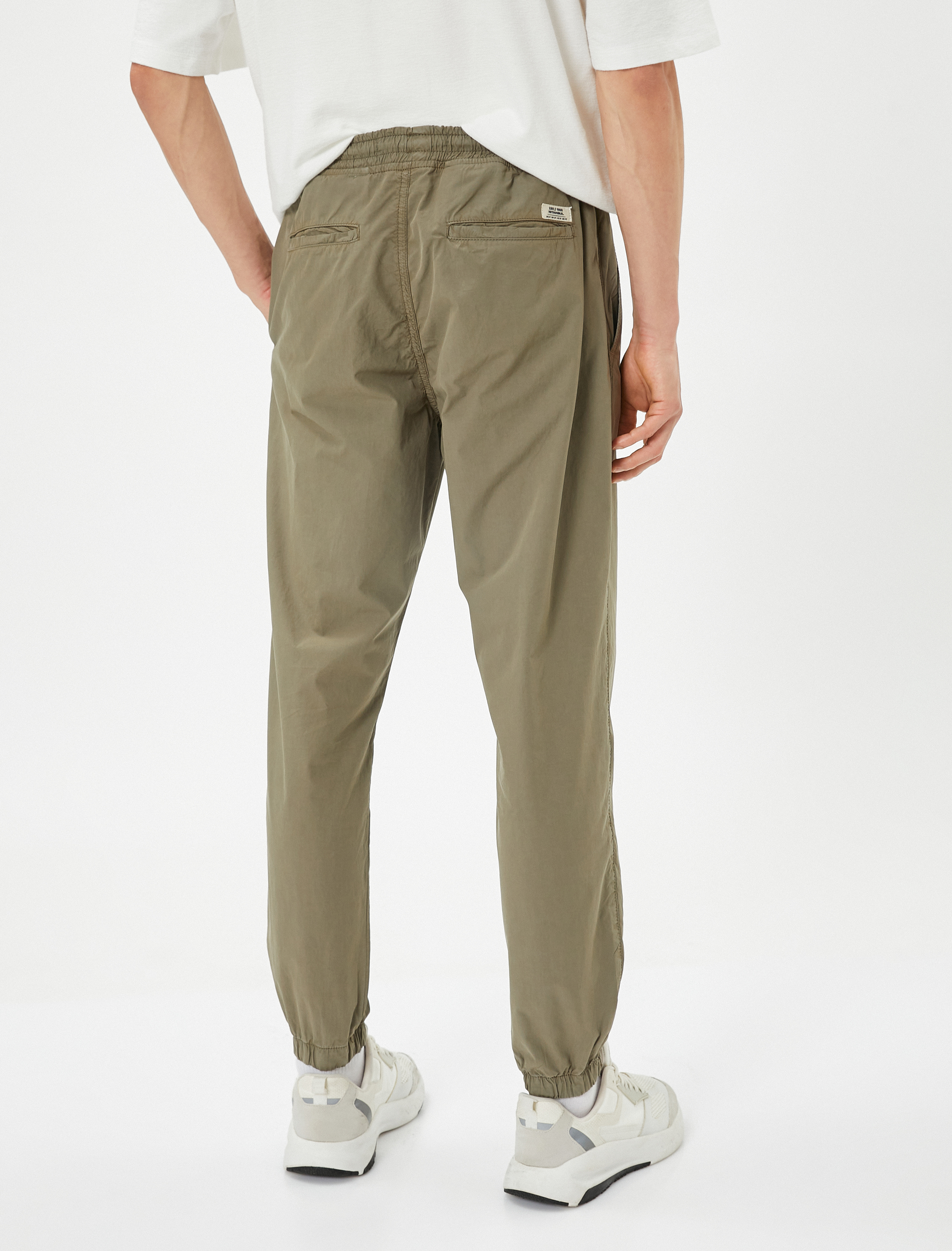   Jogger Pantolon Beli Bağcıklı Cep Detaylı Pamuklu