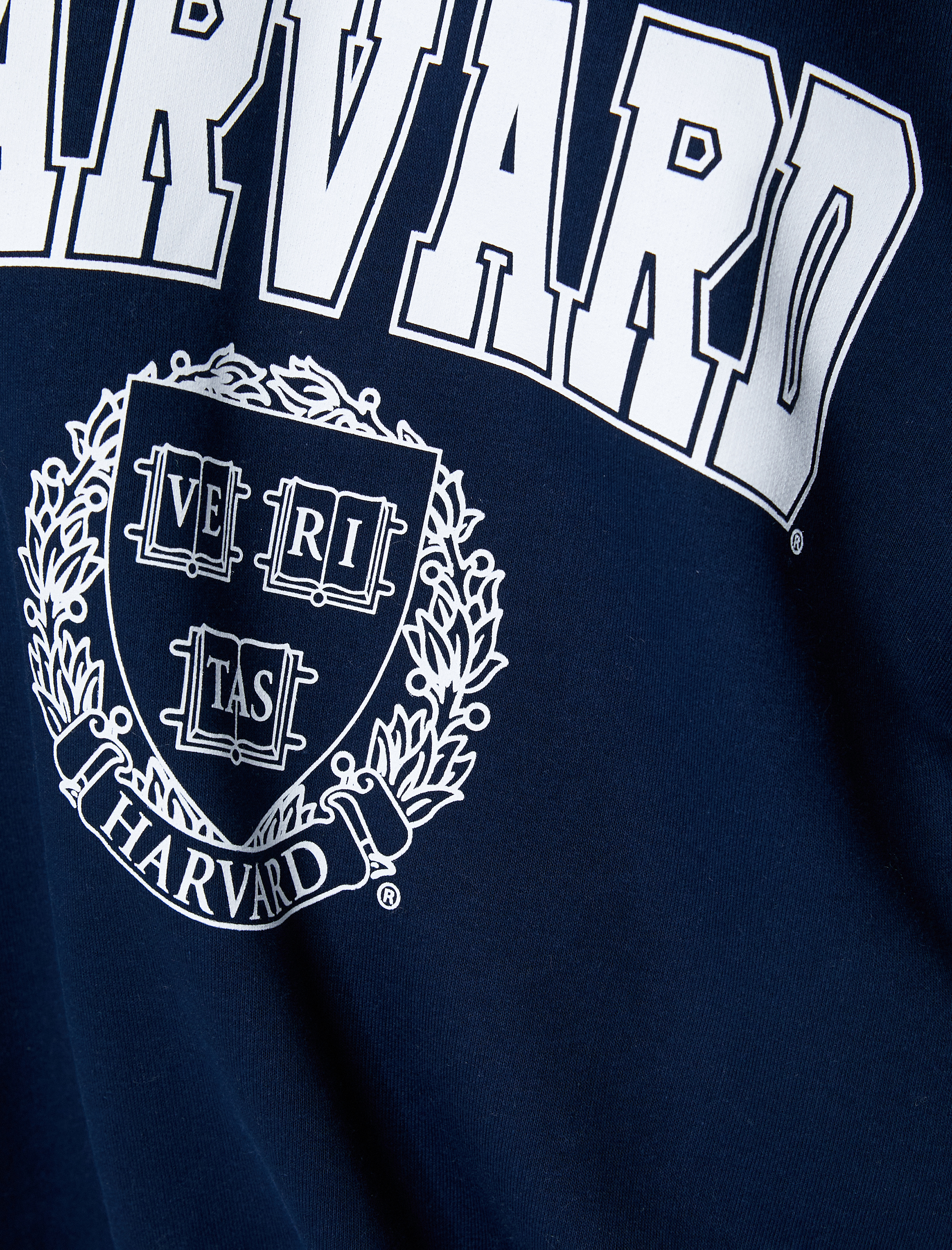   Oversize Sweatshirt Harvard Lisanslı Polo Yaka Baskılı
